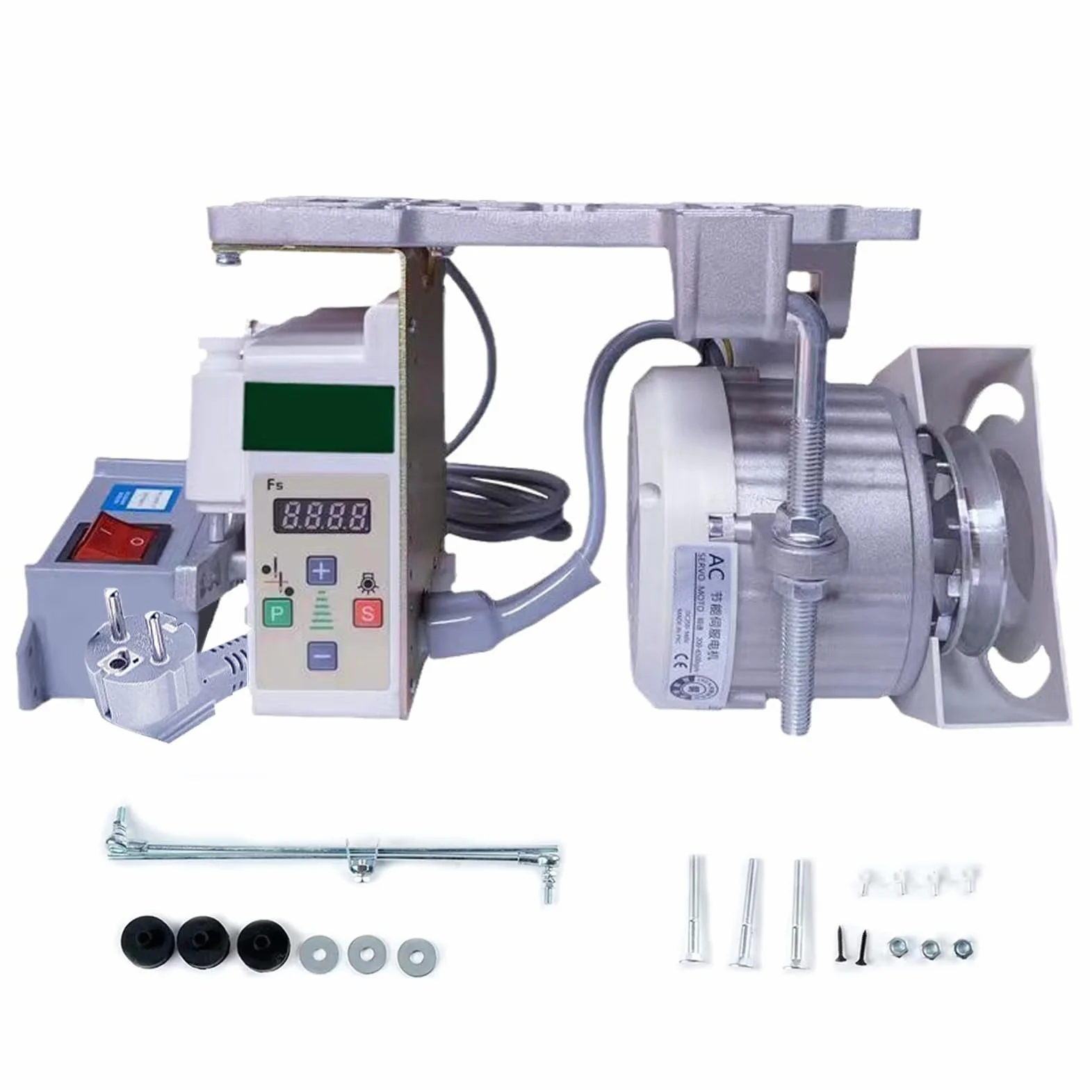 Motor Máquina Coser Eléctrica, 220V 750W Motor Máquina Coser Industrial Servomotor Ahorro Servomotor Sin Escobillas Máquina Coser Industrial 200-6500 Rpm Para Máquinas Coser Industriales Domésticas