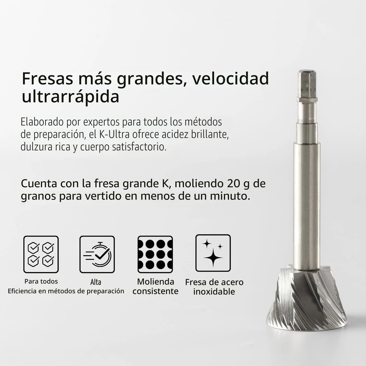 1Zpresso K-Ultra - Molinillo de café manual gris hierro con funda de transporte, molienda de consistencia de montaje, rebabas cónicas de acero inoxidable, mango plegable, ajuste ajustable externo