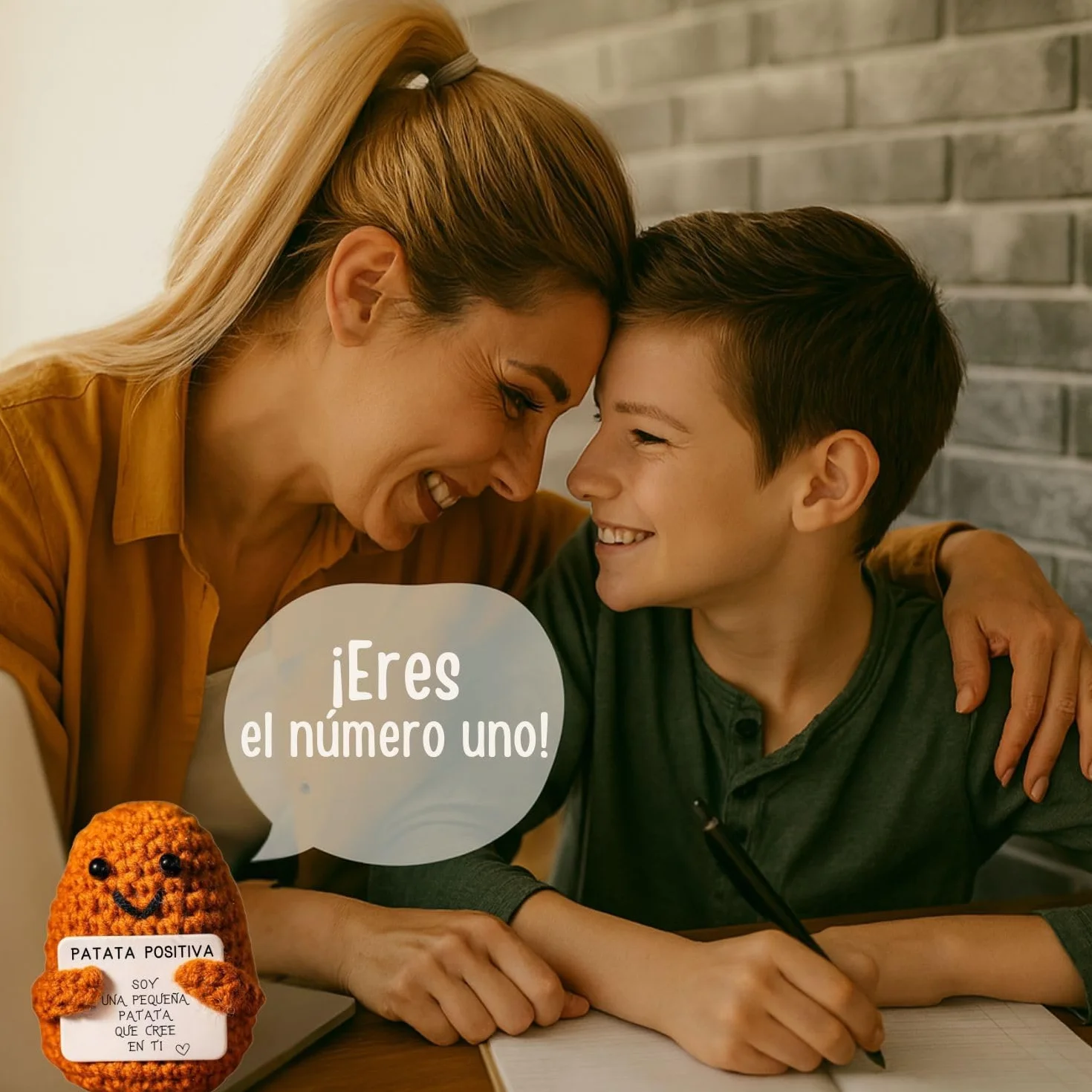 Patata Positiva© | Regalo Original y Divertido | Decoración Hogar | Idea Graciosa | Cumpleaños y Fiesta | Niña Niño Mujer Hombre Hermano Hermana Amigo | Sorpresa Oficina Compañero | Peluche Motivadora