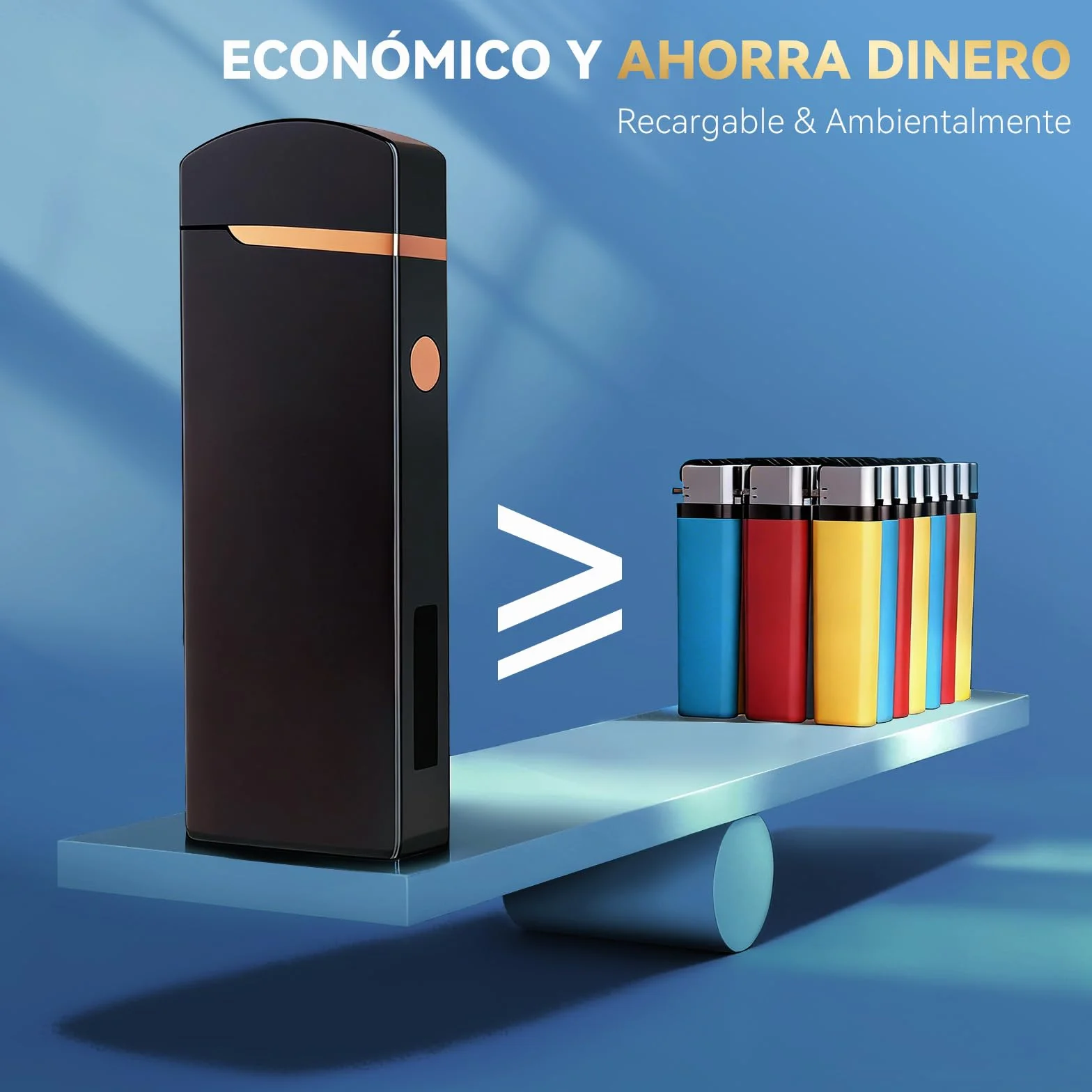 Coquimbo Mechero Electrico Regalo Hombre, USB Recargable Encendedor Electrico Doble Arco y Resistente al Viento para Vela, Estufa, Barbacoa, Camping