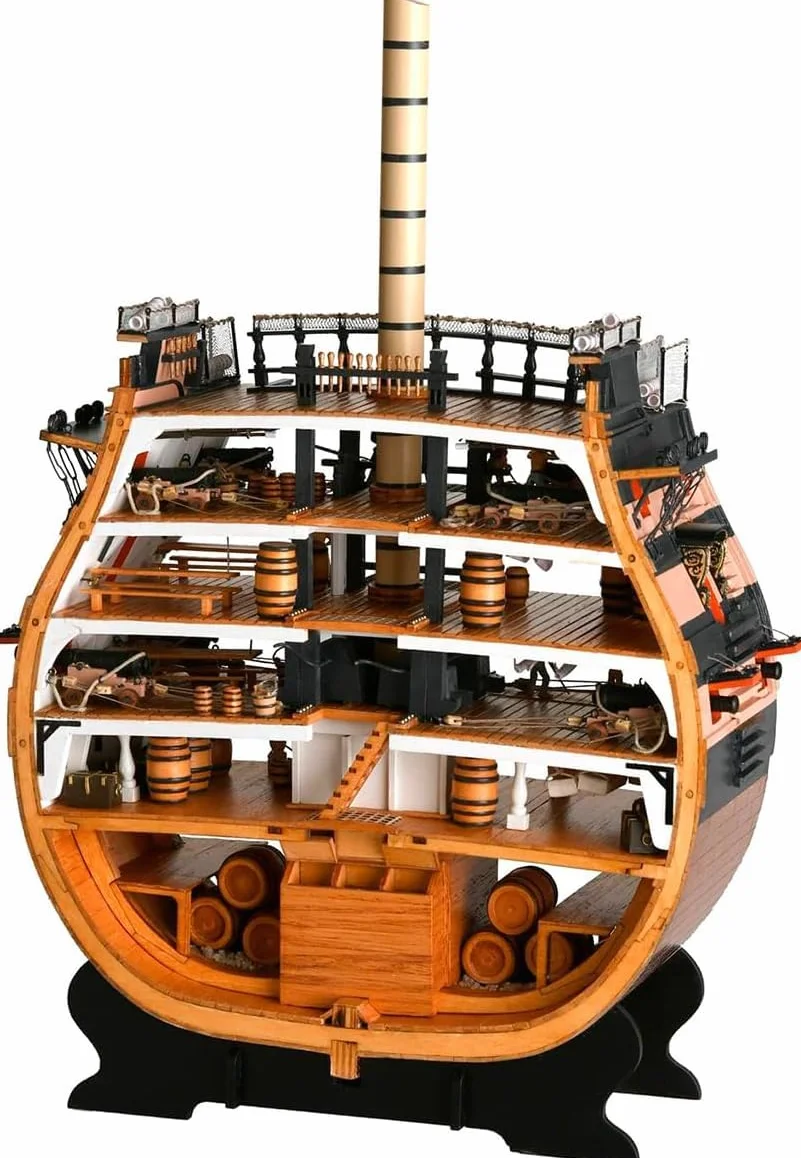 Artesanía Latina - Maqueta de Barco en Madera - Sección Navío de Línea Inglés, HMS Victory Trafalgar 1805 - Modelo 20500, Escala 1:72 - Maquetas para Montar - Nivel Principiante y Resto