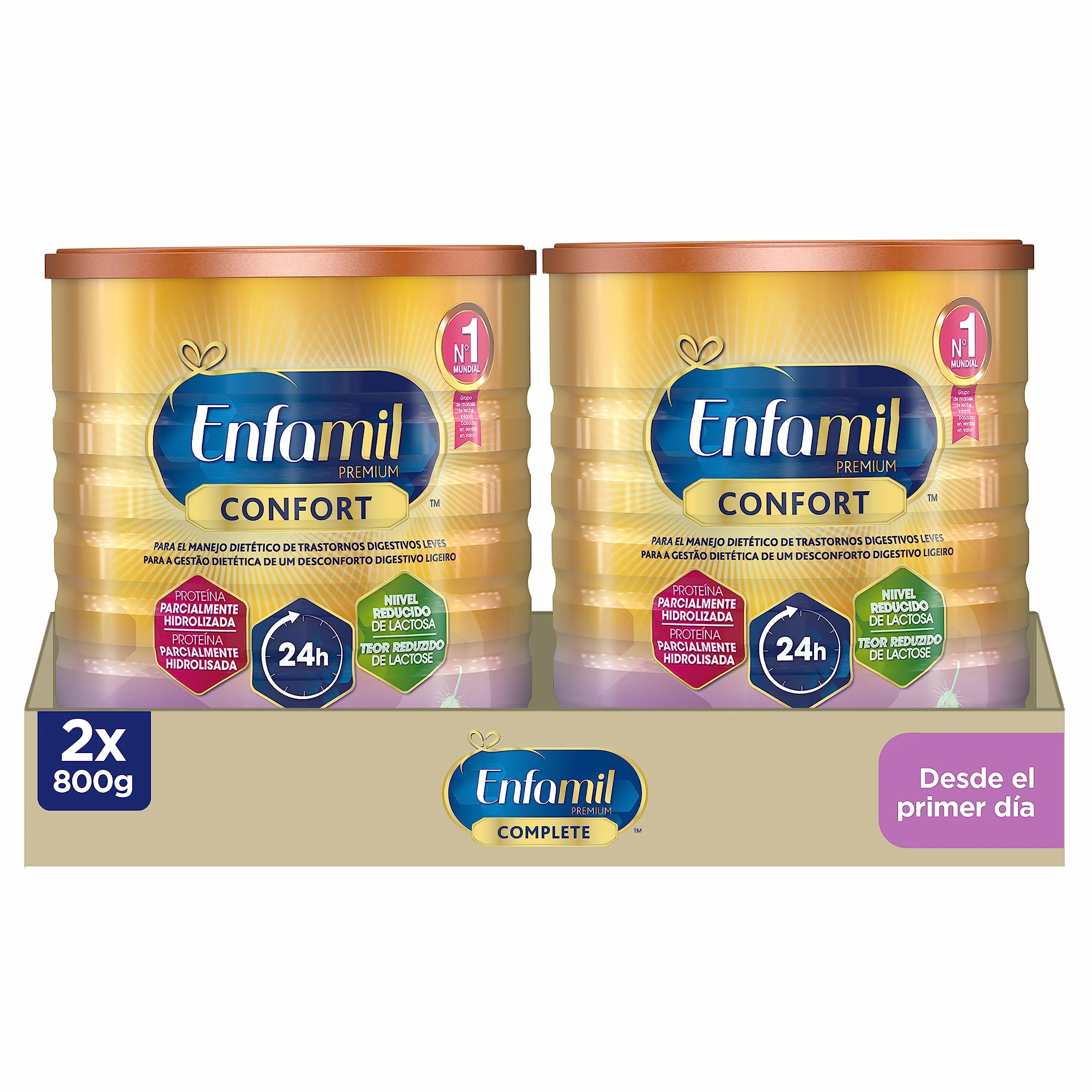 Enfamil Premium Confort Fórmula para Bebés con Trastornos Digestivos, 800 g Pack de 2