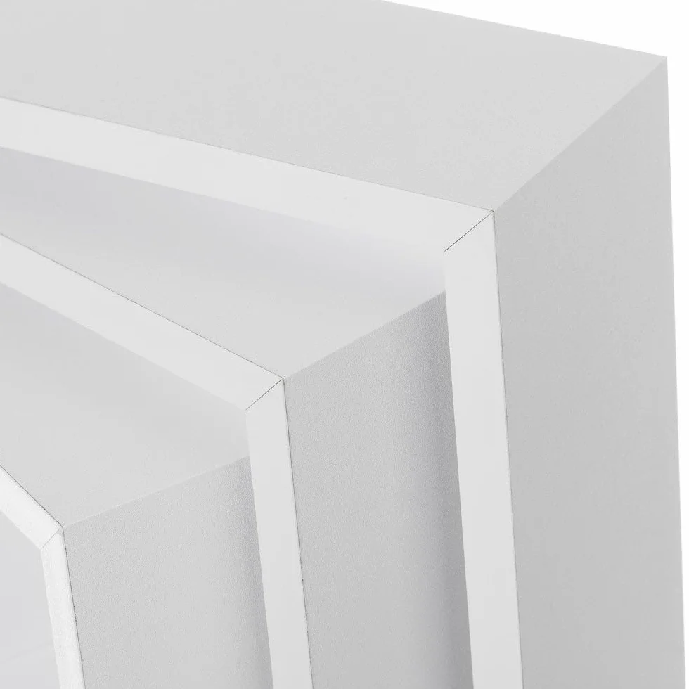 Set de 3 Estantes Cubo Pequeños de Madera MDF Blancos Estantes Flotantes 5 kg