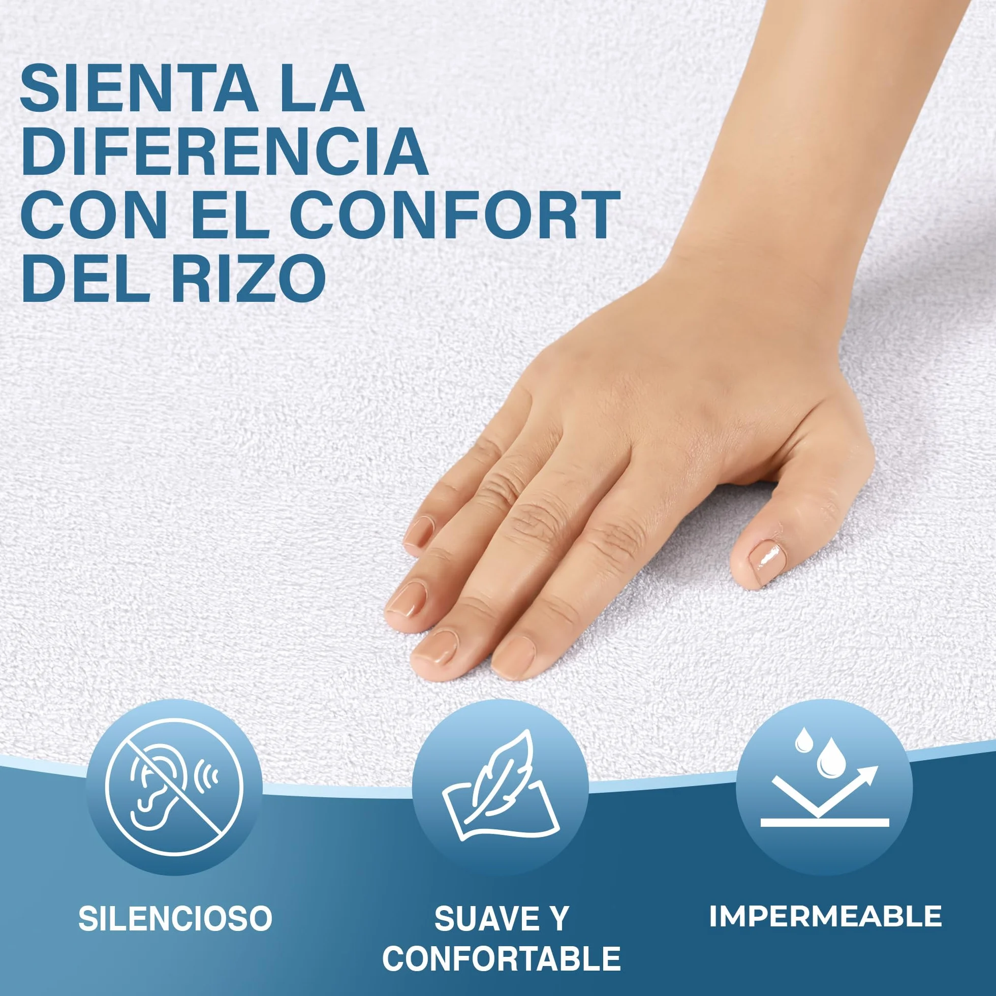 Utopia Bedding Protector Colchón 135 x 190 cm Impermeable, 4 Esquinas Elásticas, Certificación Oeko-Tex, Funda Colchón, Cubre Colchón Transpirable