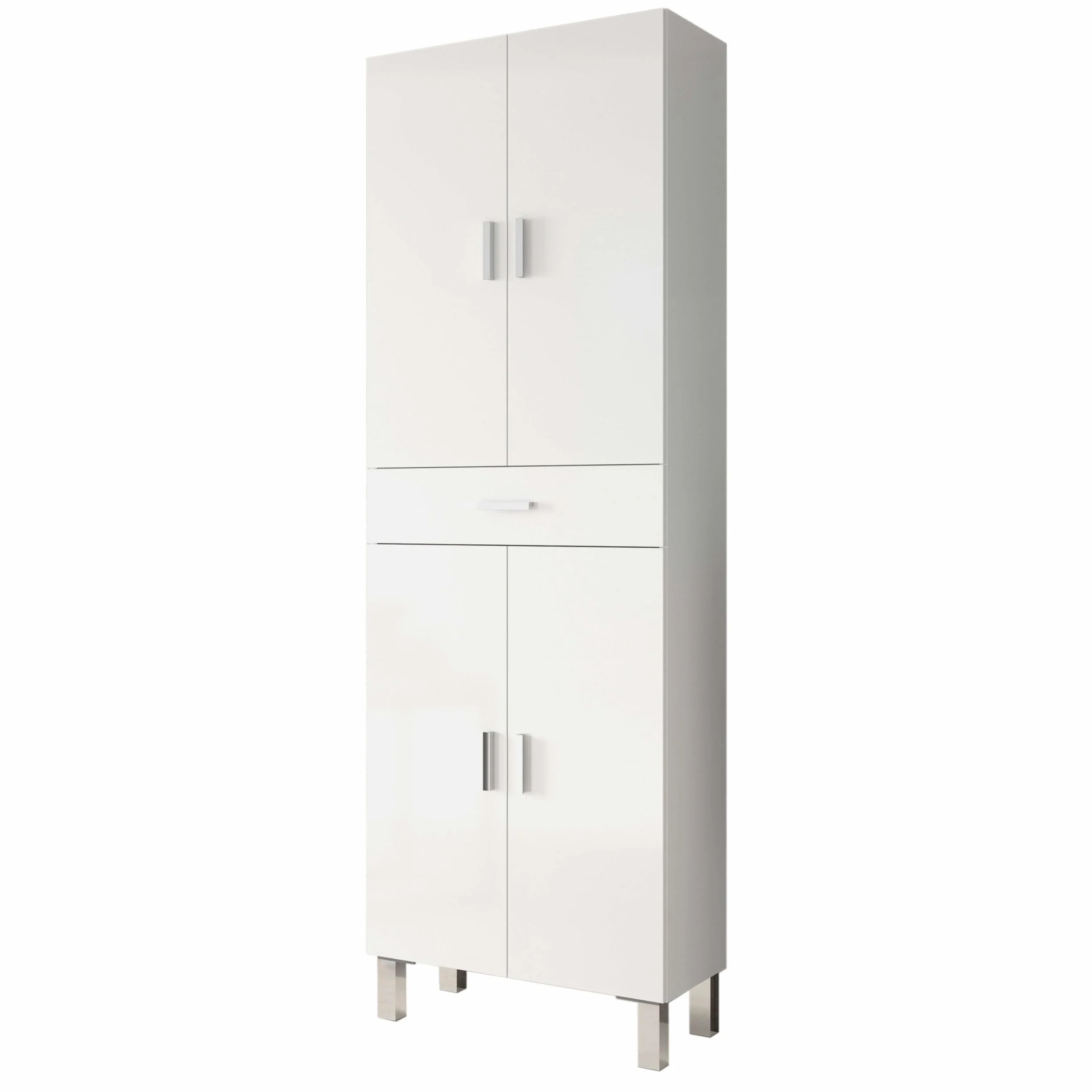 ARKITMOBEL Columna de Baño Grande 4 Puertas 1 Cajón Blanco Brillo 182x60x29 cm Modelo Aruba
