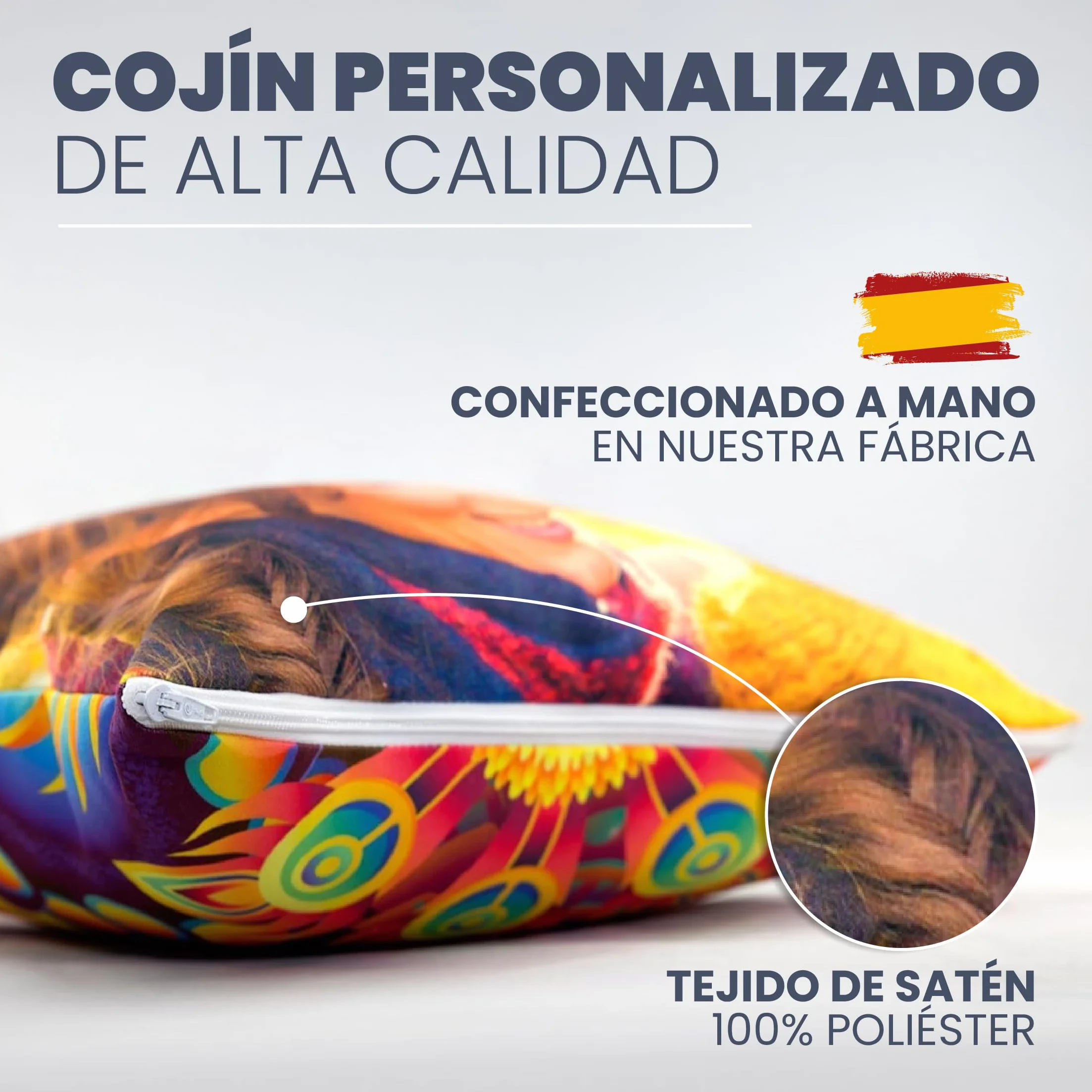 Cojín Personalizado con Foto y Texto 30x30cm Relleno Incluido Regalos Originales