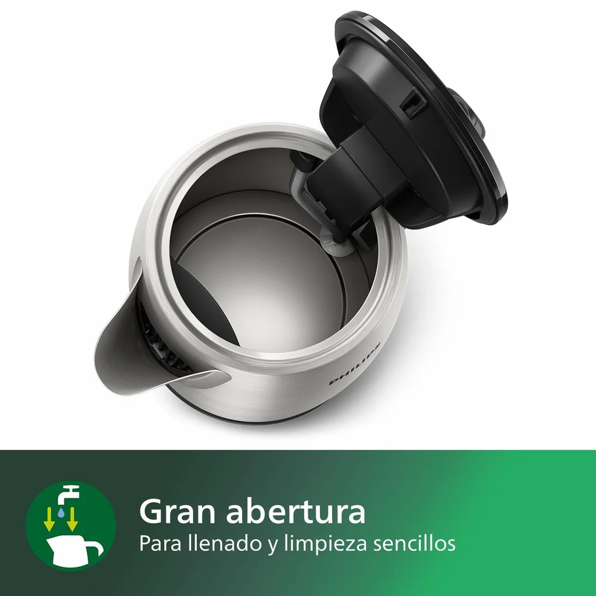 Philips Hervidor de Agua 1.7L Acero Inoxidable HD9350/90