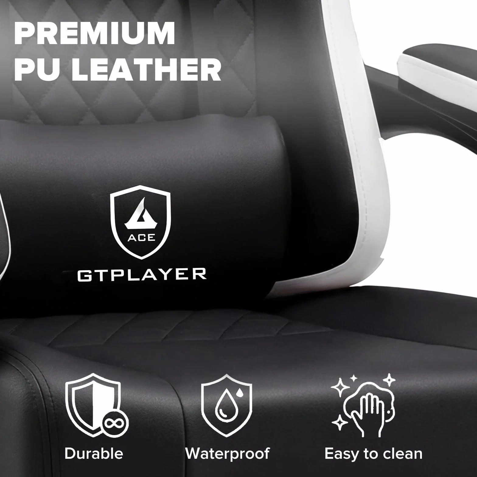 GTPLAYER Silla Gaming Tela Ergonómica Transpirable Silla Gamer Reclinable con Reposapiés, Cojín Lumbar y Reposacabeza Sillas Gaming Regulable en Altura para Juegos de Estudio y Trabajo Negro