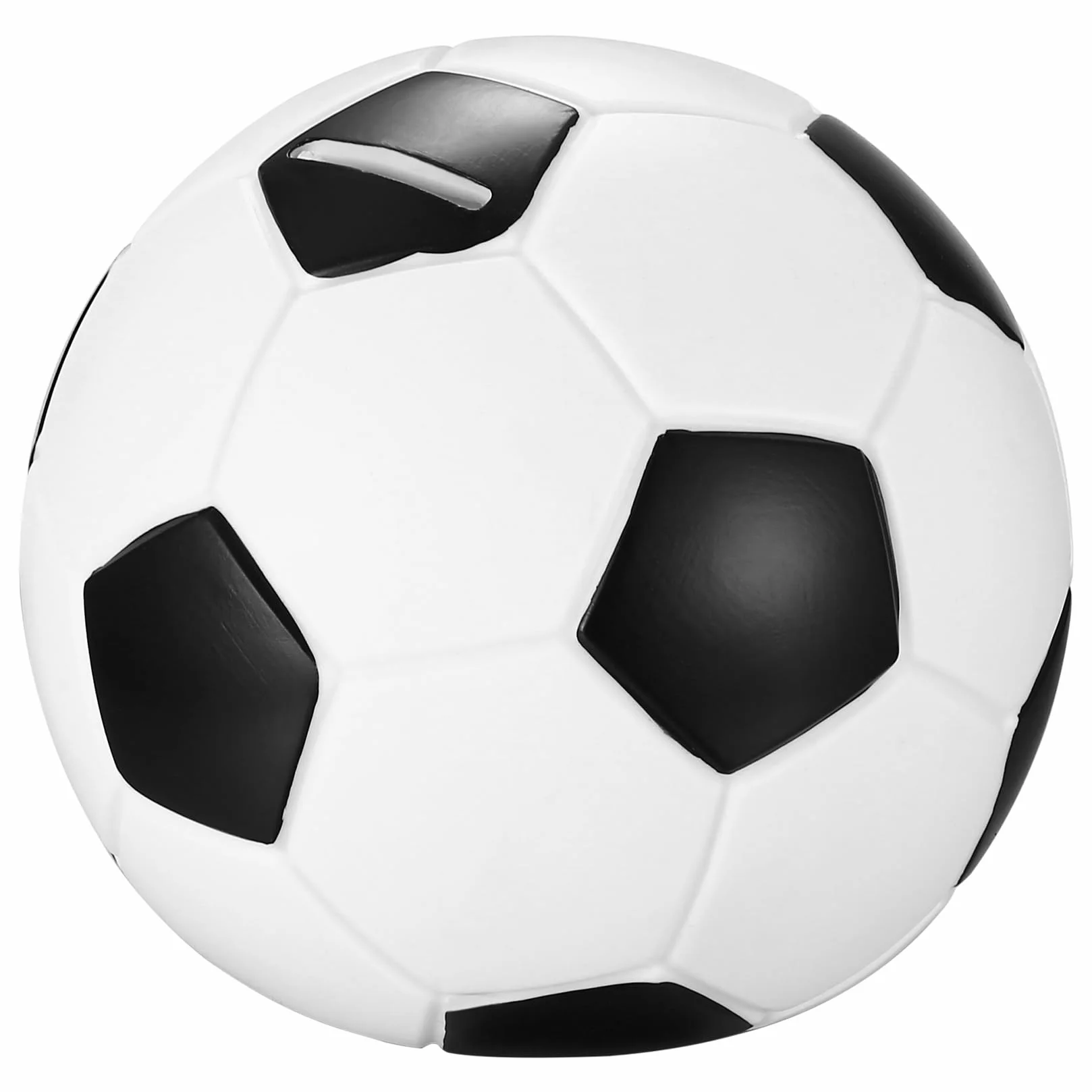 Hucha de Fútbol 14x14x15cm Alcancía Blanca y Negra para Niños Adultos