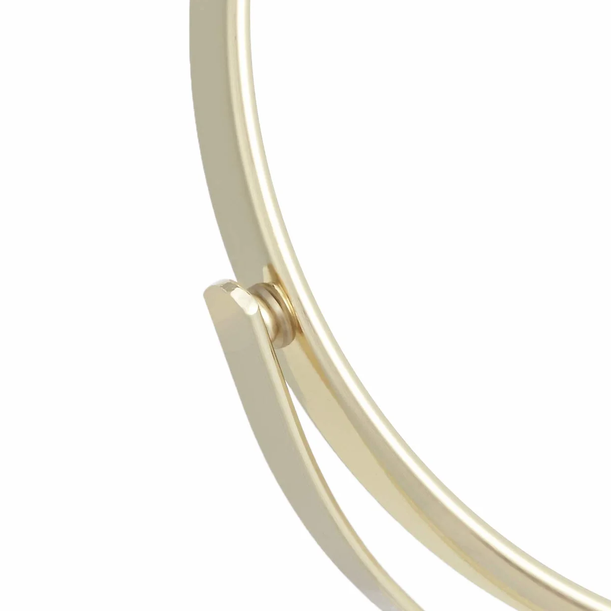 Amazon Basics Redondo Montaje en Mesa, Vanity Mirror, 18.3 x 12.5 x 30 cm, Dorado, 7.2 L x 4.92 W centímetros