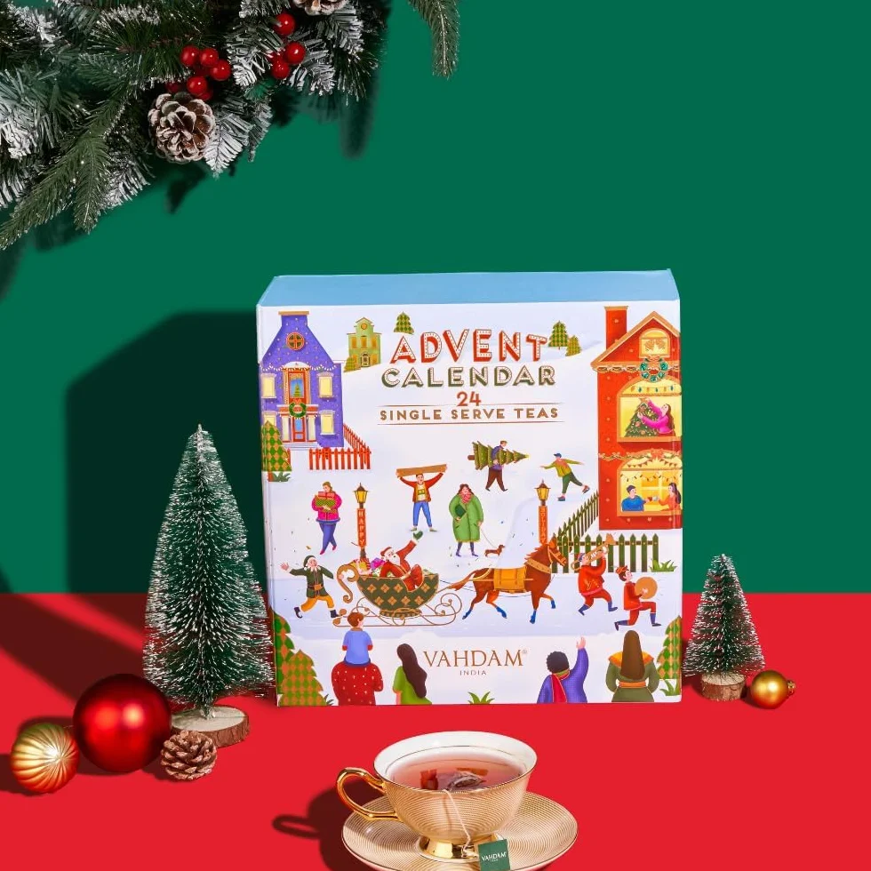 VAHDAM Calendario Adviento 2025 Set Regalo 24 Sabores Té Hombres Mujeres