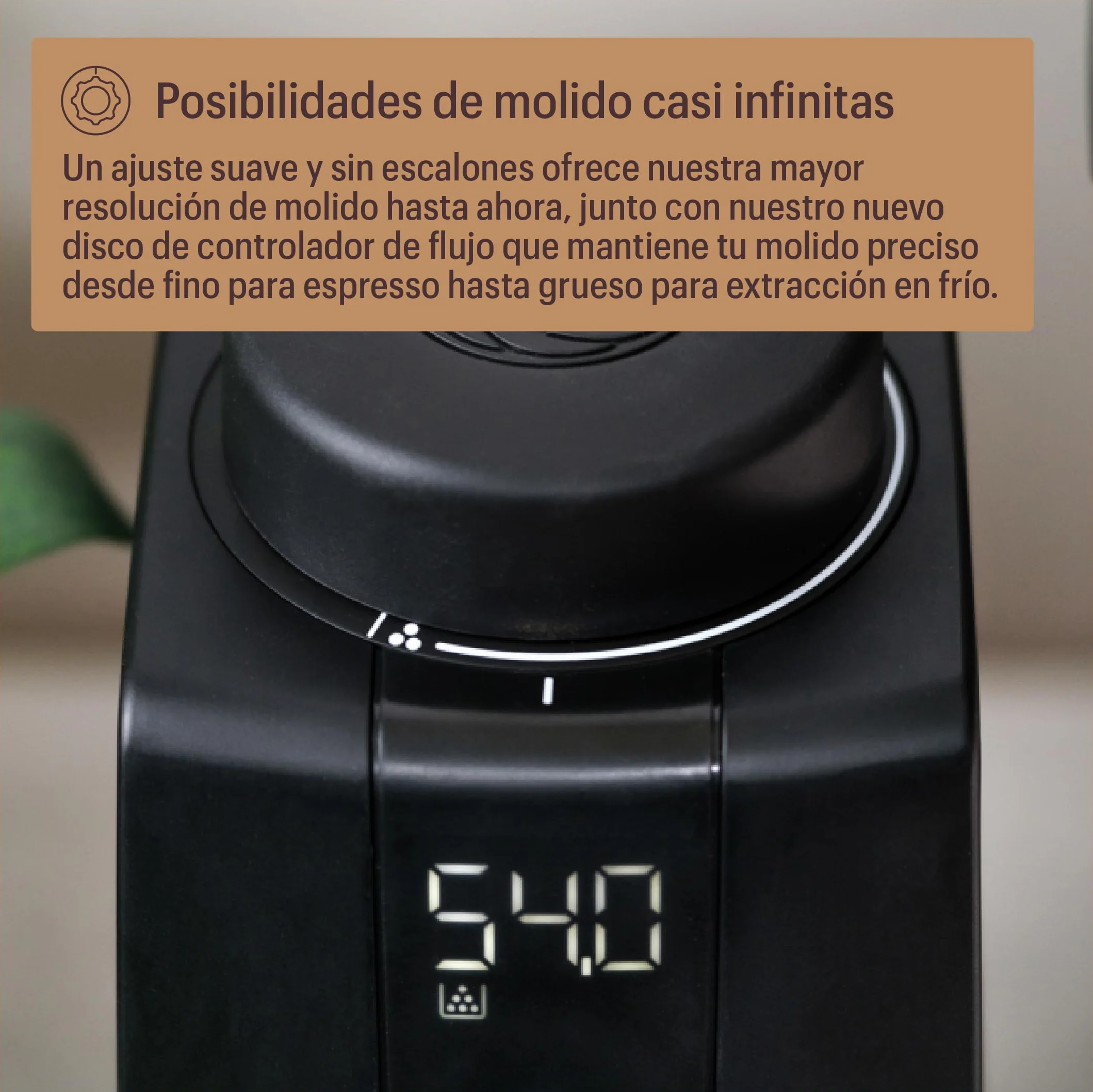 Baratza - Encore ESP Pro Molinillo de Café - Ajuste continuo, Disco de control de flujo, Tecnología antiestática, Dos modos de dosificación - Tolva 300 g, Muelas cónicas 40 mm, Fácil de limpiar