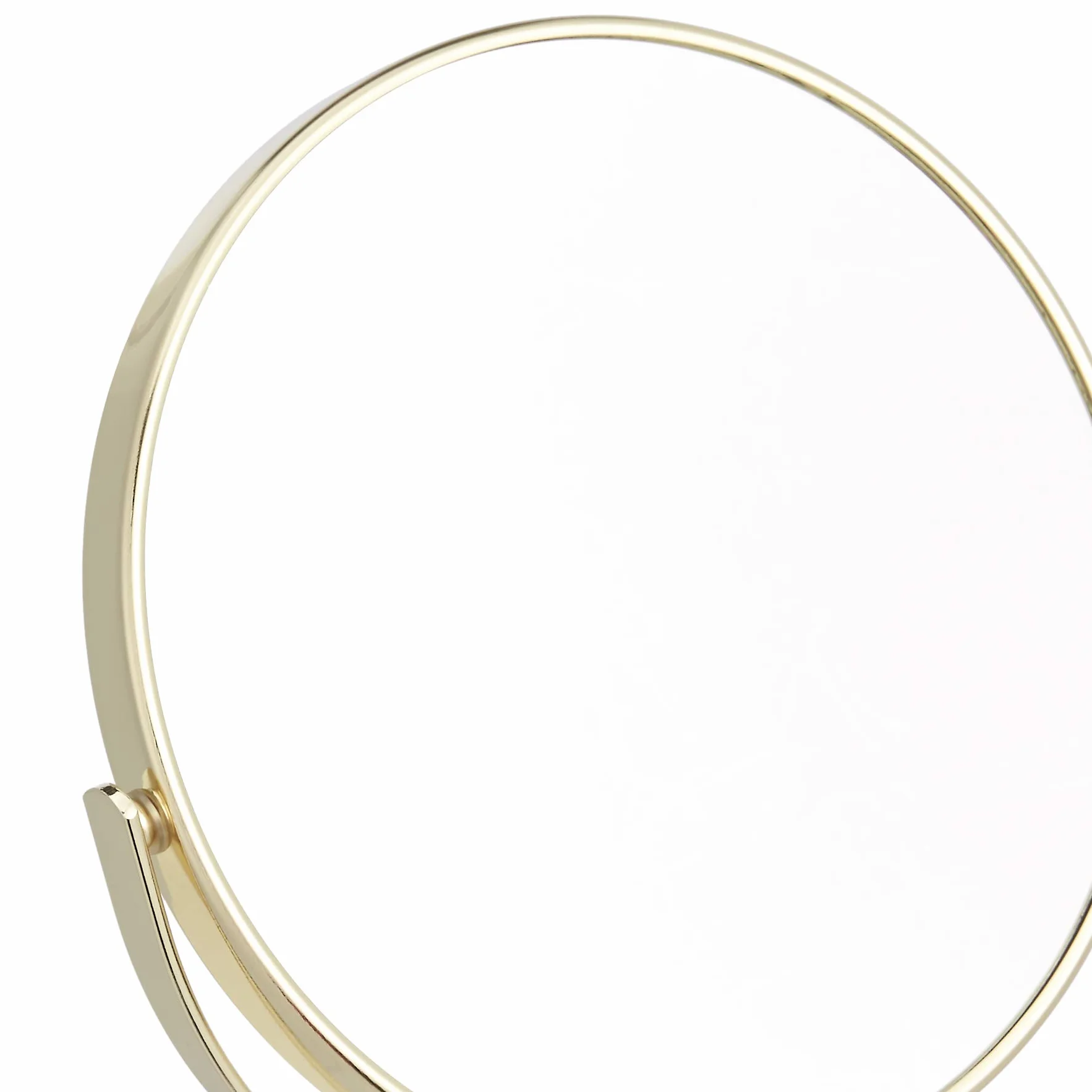 Amazon Basics Redondo Montaje en Mesa, Vanity Mirror, 18.3 x 12.5 x 30 cm, Dorado, 7.2 L x 4.92 W centímetros