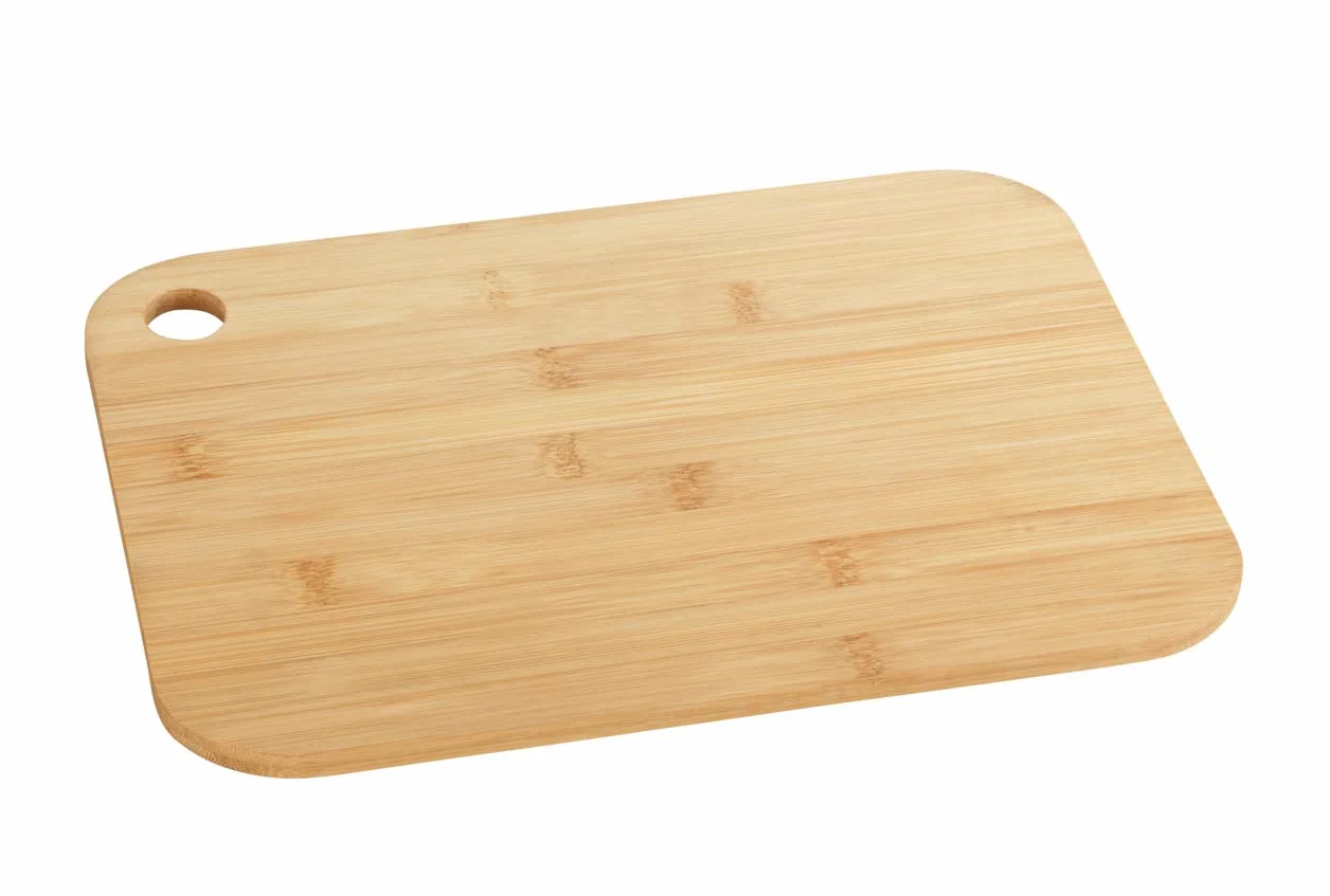WENKO Tabla de cortar bambú M 28 x 0.8 x 20 cm Marrón