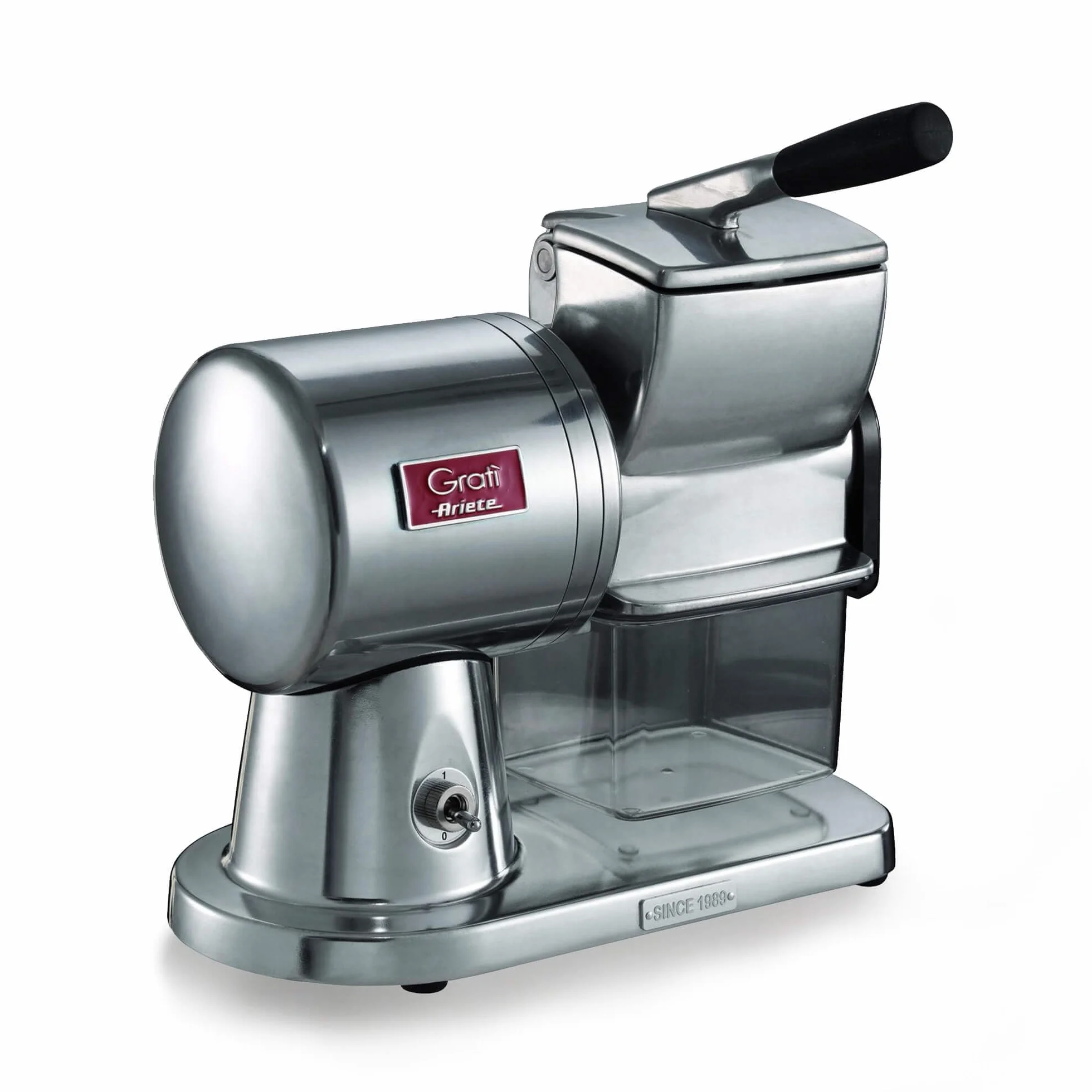 Ariete Gratì Superior 449 - Rallador Eléctrico Profesional | Cuerpo de Aluminio Fundido, Rodillo Inoxidable | para Queso, Pan Duro, Frutos Secos y Chocolate
