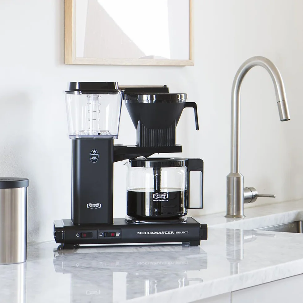 Moccamaster KBG Select, Cafetera de filtro, Jarra de vidrio, Matt Black, 1.25L