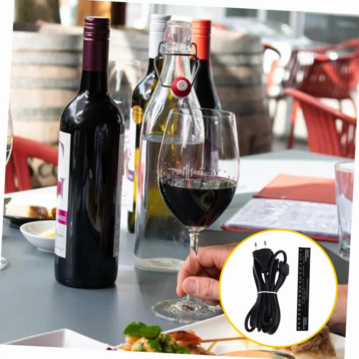 Garneck Cinturón Térmico para Fermentación de Cerveza y Vino Calentador Portátil para Fermentadores Enchufe UE Uso Doméstico para Elaboración de Bebidas Alcohólicas