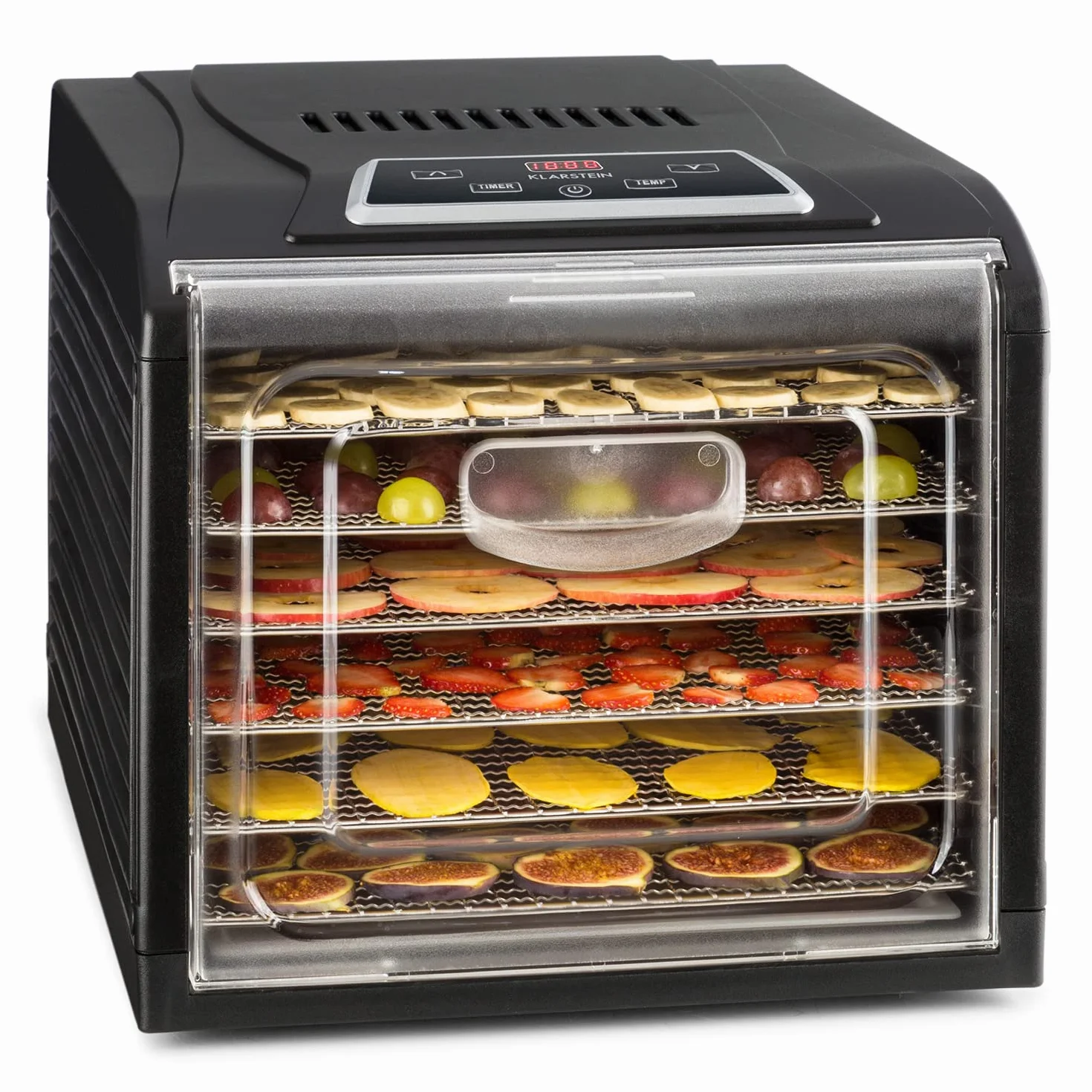 Klarstein Fruit Jerky Plus Deshidratador de alimentos 500W 35-70°C 6 rejillas Negro