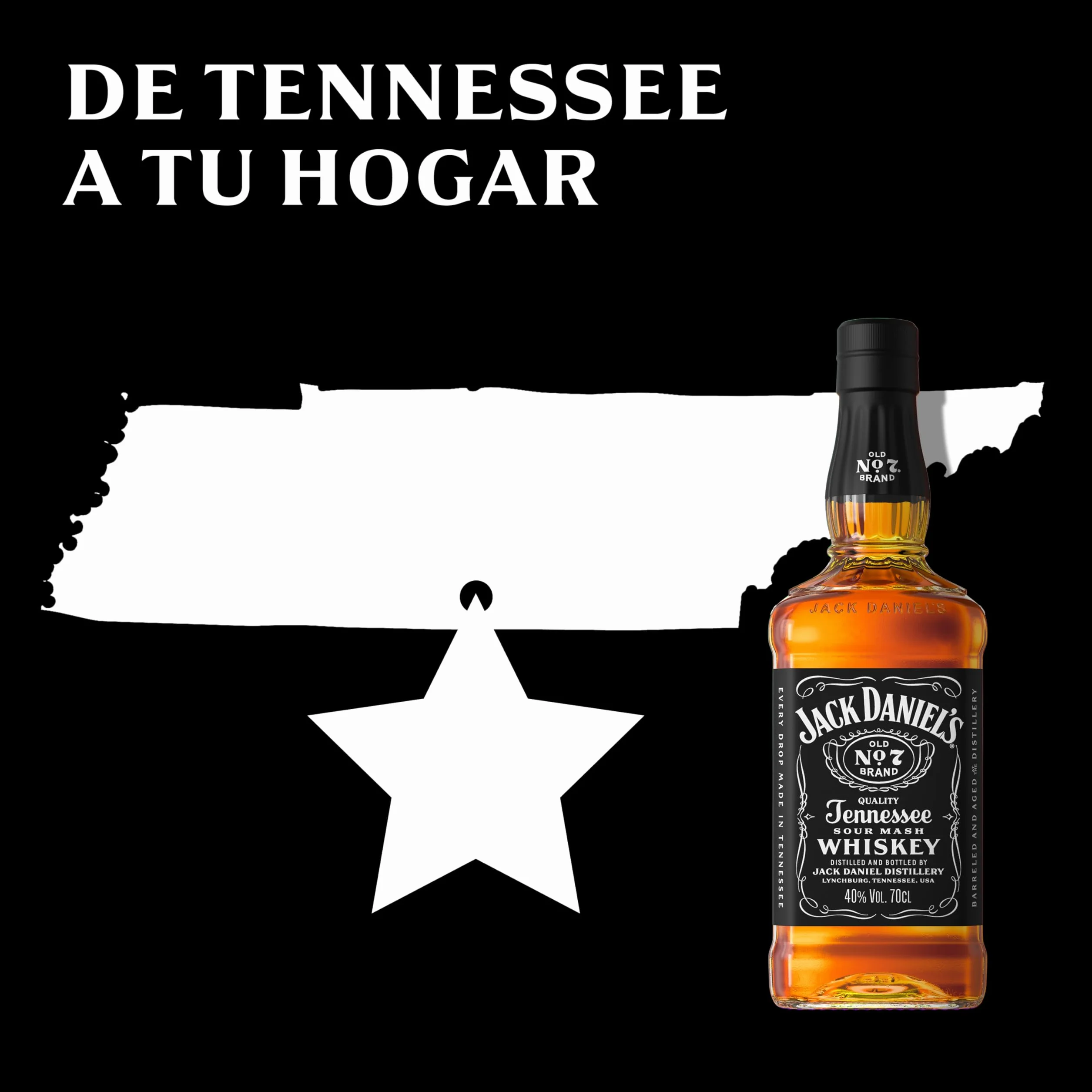 Jack Daniel's Tennessee Whiskey Old No 7 40% Vol 1000 ml