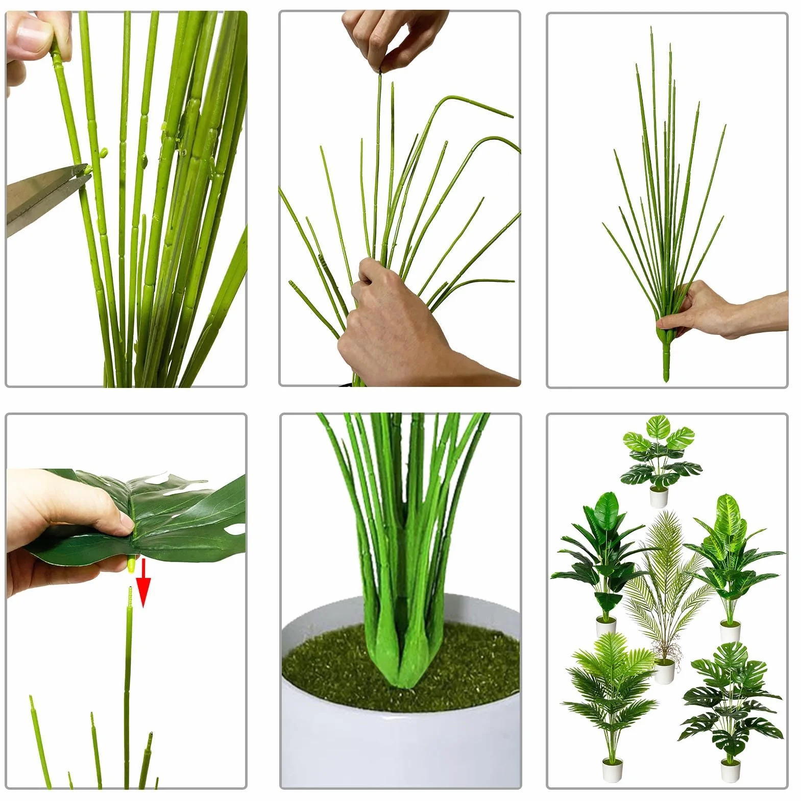 Árbol Artificial Palmera Falsa 75cm Maceta Decoración Hogar