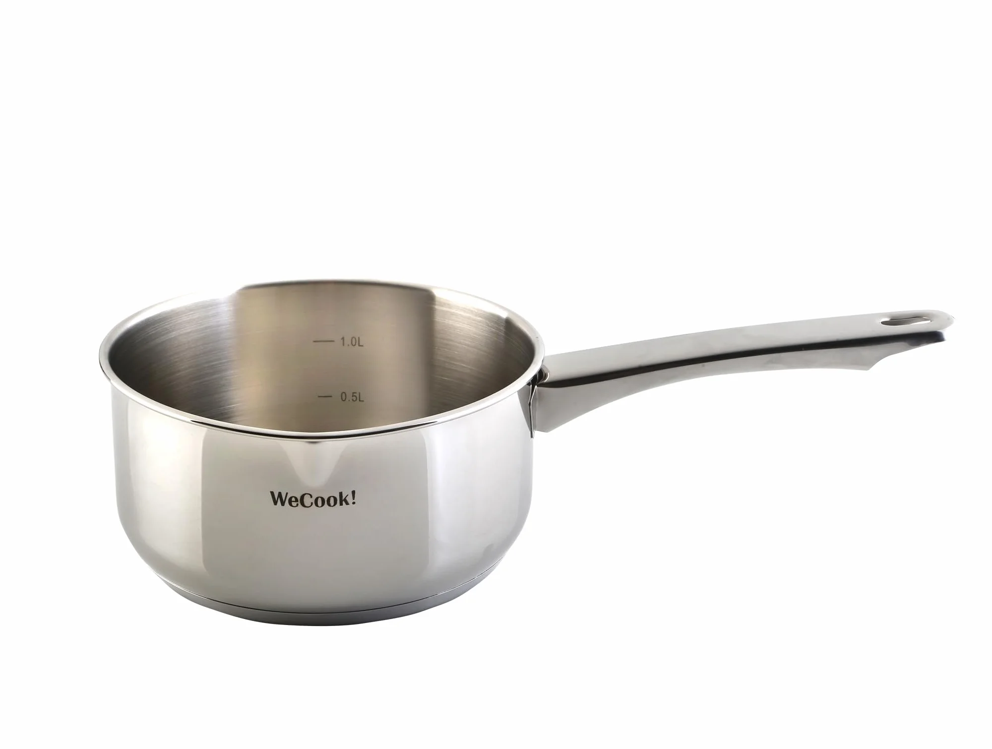 WECOOK! Cazo Inducción Acero Inoxidable 18/10 16 cm 1.5 Litros Base Capsulada Tricapa