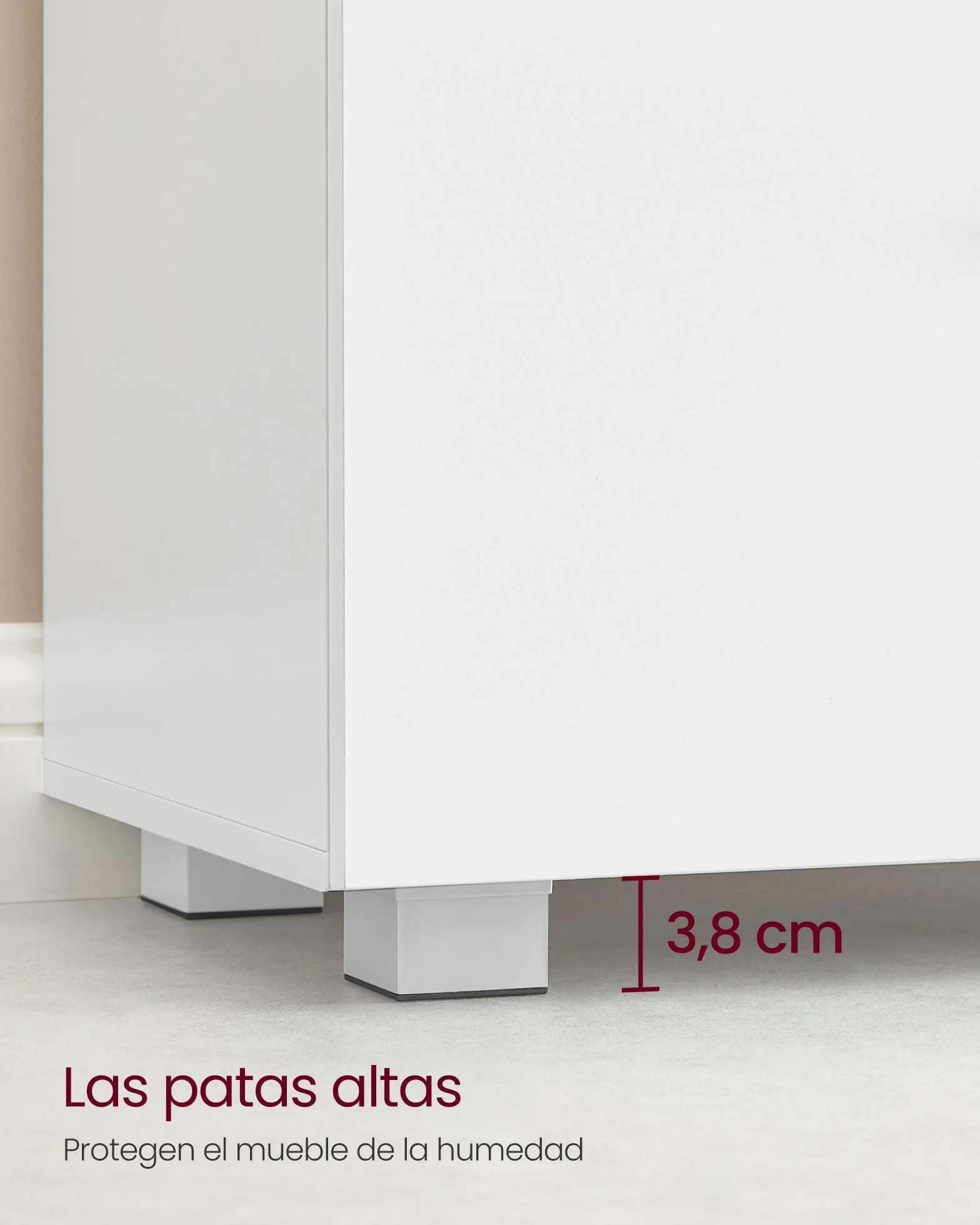 VASAGLE Custos Collection Mueble Bajo Lavabo Móvil 2 Cajones 30 x 60 x 63,8 cm Blanco Nube