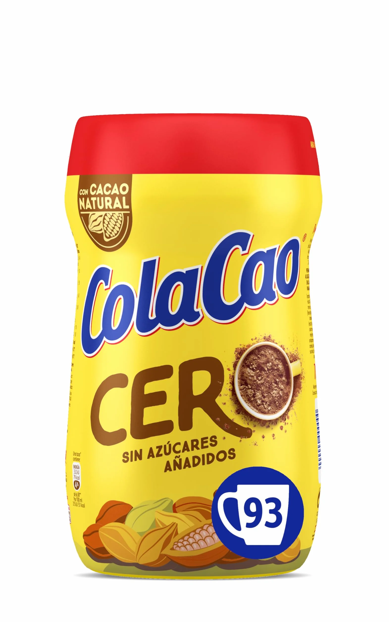 ColaCao Cacao Soluble Natural 0% Azúcares Añadidos 700g