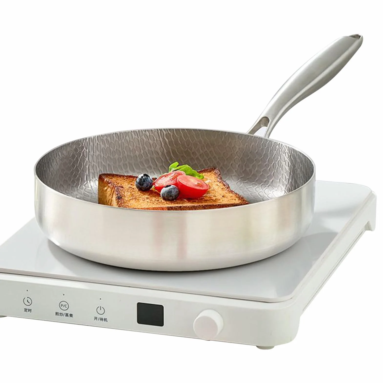 Sartén de Titanio Martillado Menaje Cocina Antiadherente | Sartén para Tortillas y Cocina para Cocineros Caseros Familias Ocupadas Preparación de Comidas Propietarios de Viviendas