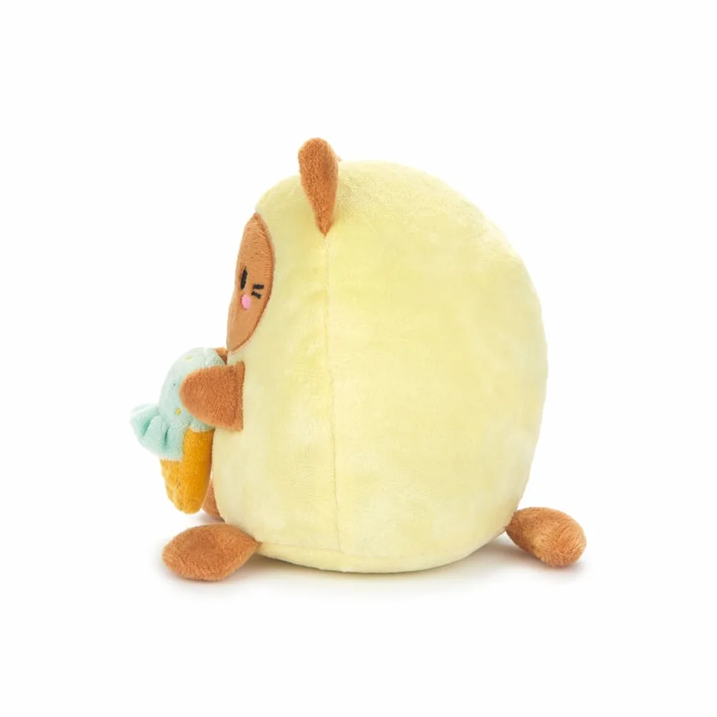 Balvi Sujetalibros Kawaii Minty Color Amarillo Gato Amante de los Helados Poliéster