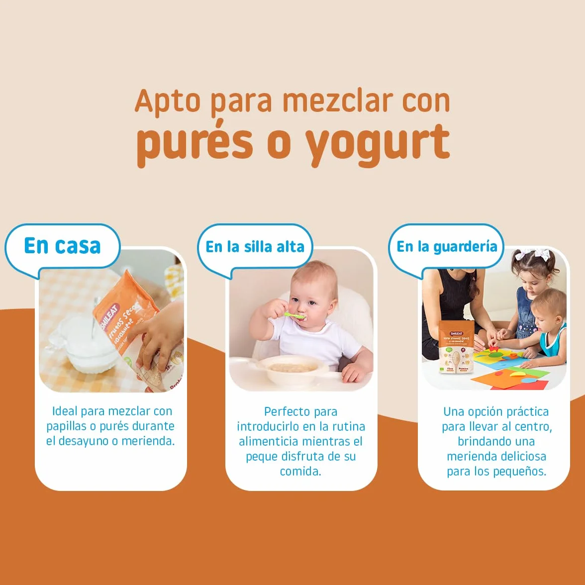Smileat Snack de Frutos Secos y Cacahuetes Molidos Ecológico Sin Azúcar Añadido Sin Gluten 200g