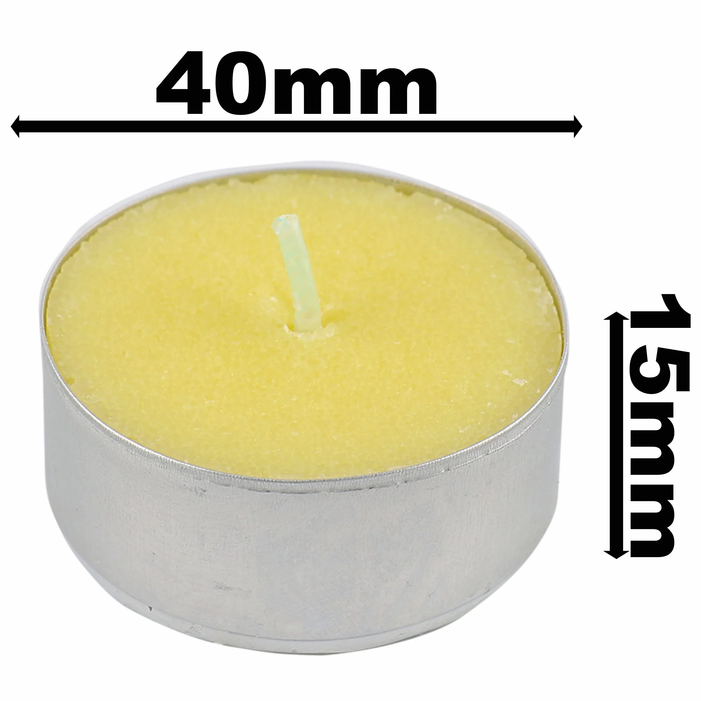 Velas de Té Perfumadas Pack de 40, 4.5 Horas, Vainilla para Aromaterapia y Decoración