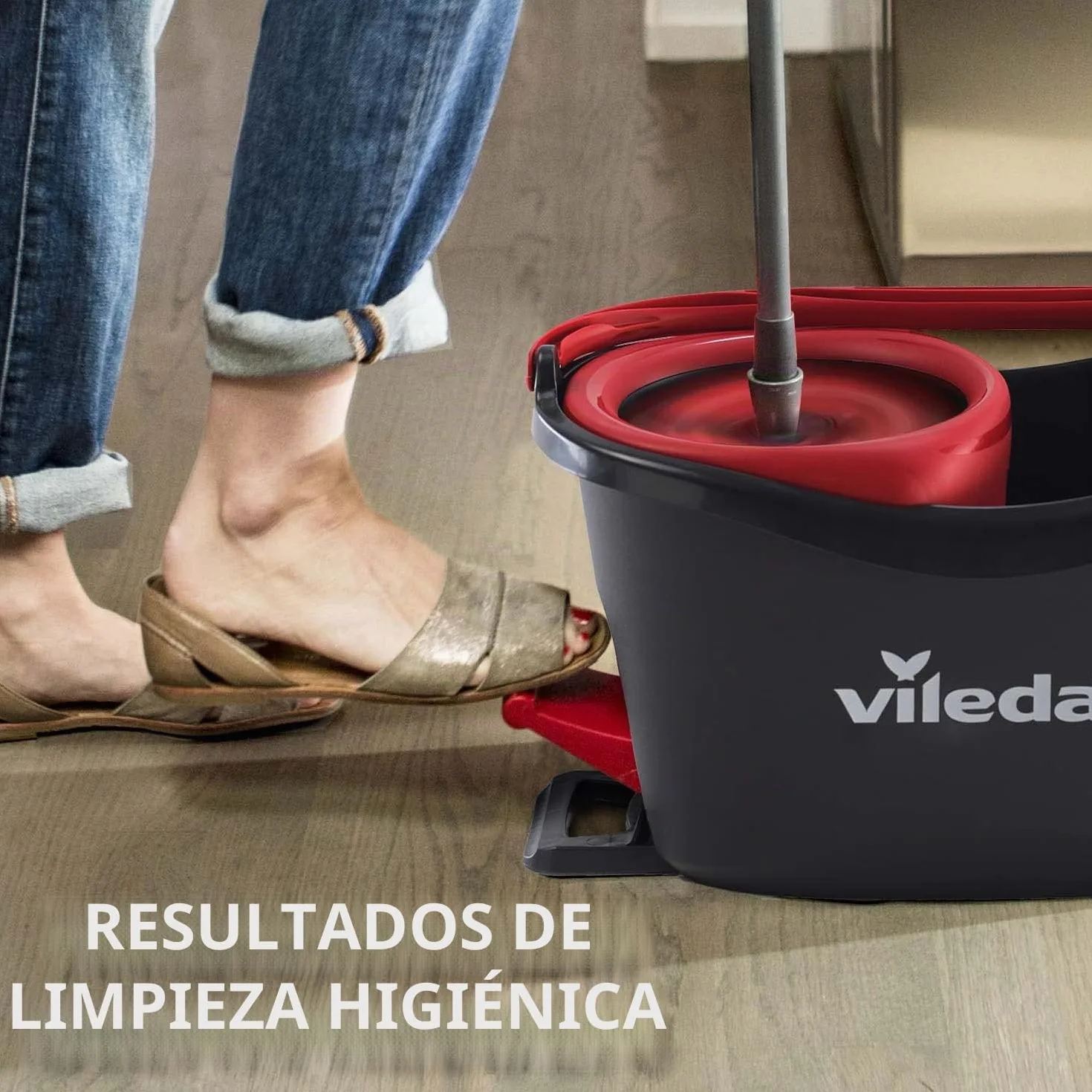 Vileda EasyWring and Clean Turbo Classic Cabezal de Recambio de fregona de Microfibra Blanco 2 Unidades
