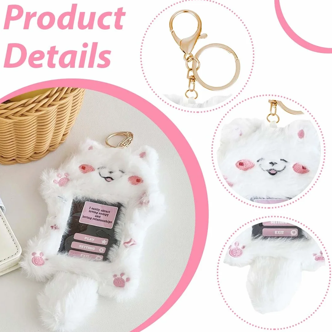 NHQZ NHQ Photocards Stray Kids,Photocard Holder,Lucky Photocard,Peluche Puppy Card Sleeves,Picture Frames,Top Loaders for Cards,Photocard Holder Keychain,Cute Design