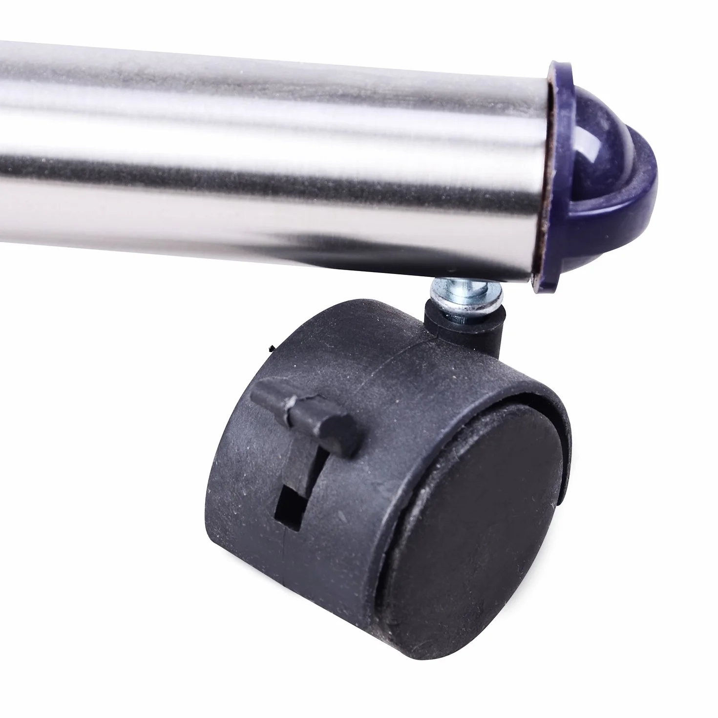 HOMCOM Perchero Acero Inox Colgador Ropa 4 Ruedas Alto y Largo Regulables 86-160 x 45 x 95-170cm