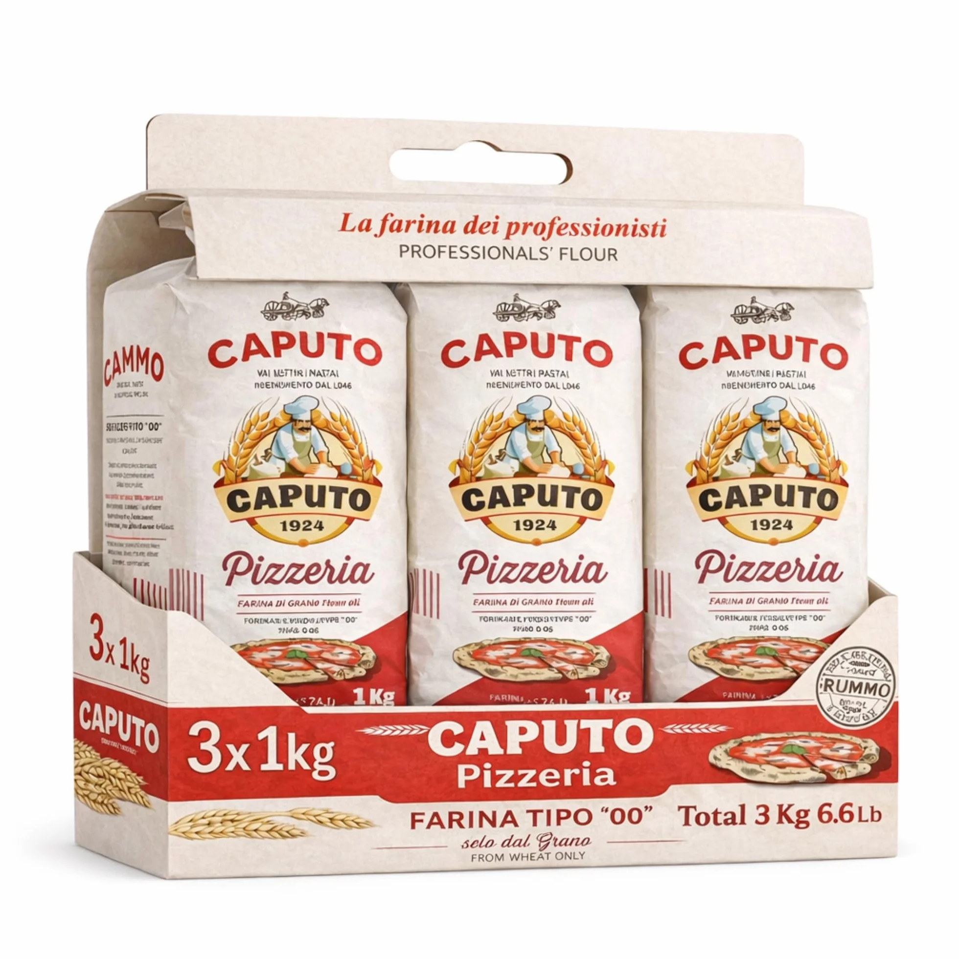 Harina Caputo Pizzeria Tipo 00 3x1 kg para pizza napolitana