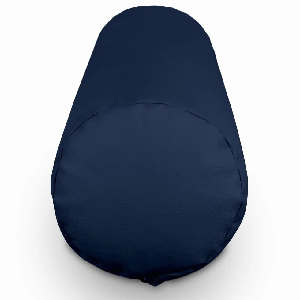 HAPPERS 2 Cojines cilíndricos de 50x15 en Polipiel Marino. Rollo Cervical para aliviar Dolor postural o Dormir