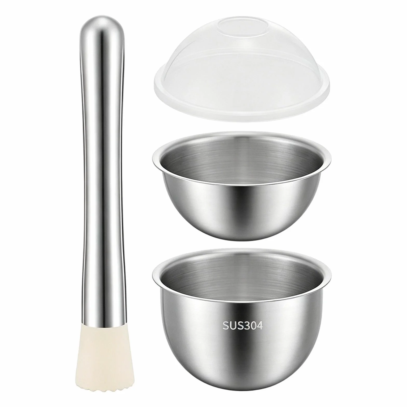 Prensa de ajos de acero inoxidable | Trituradora de ajo manual de mano | trituradora de condimentos de cocina para preparación de comidas, fiestas, restaurantes, barbacoas y uso en el comedor