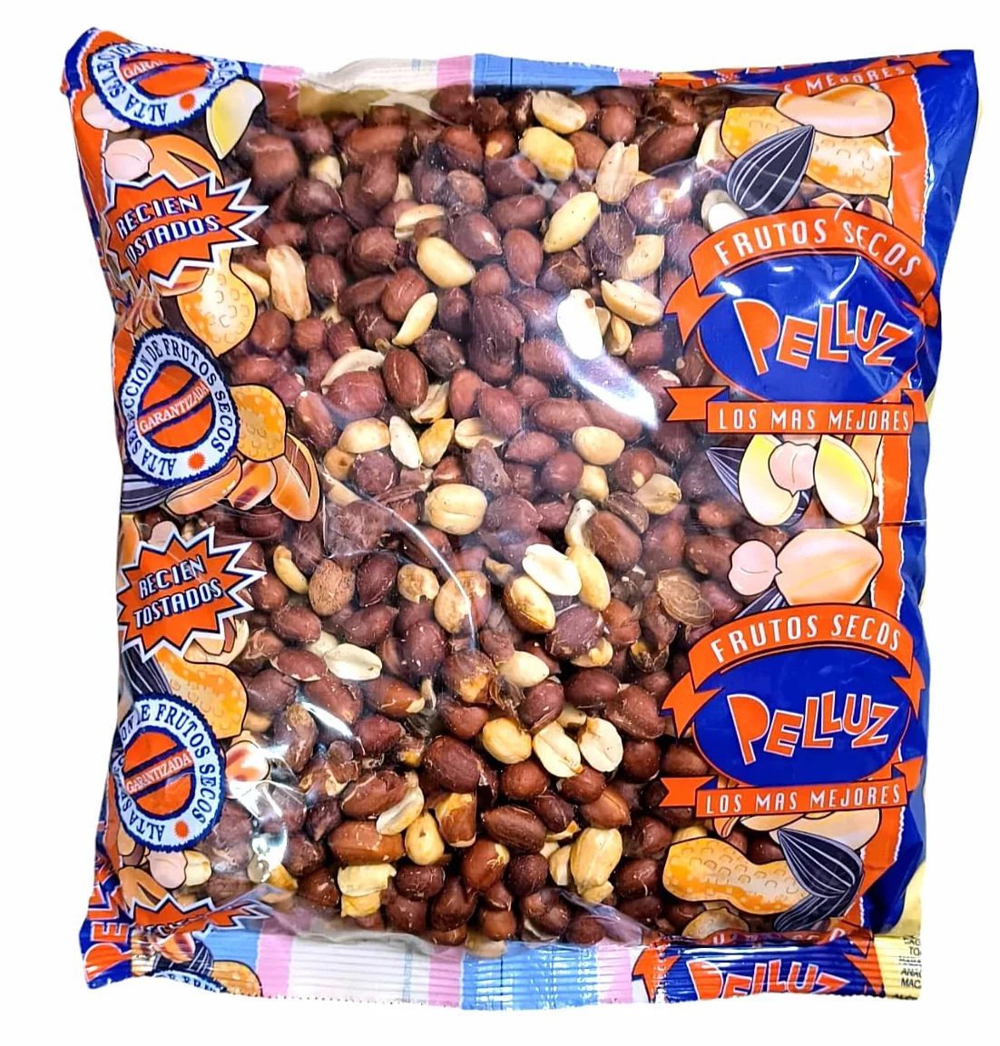 Cacahuetes Tostados sin Sal 1 Kg - Maní tostado sin sal y con piel