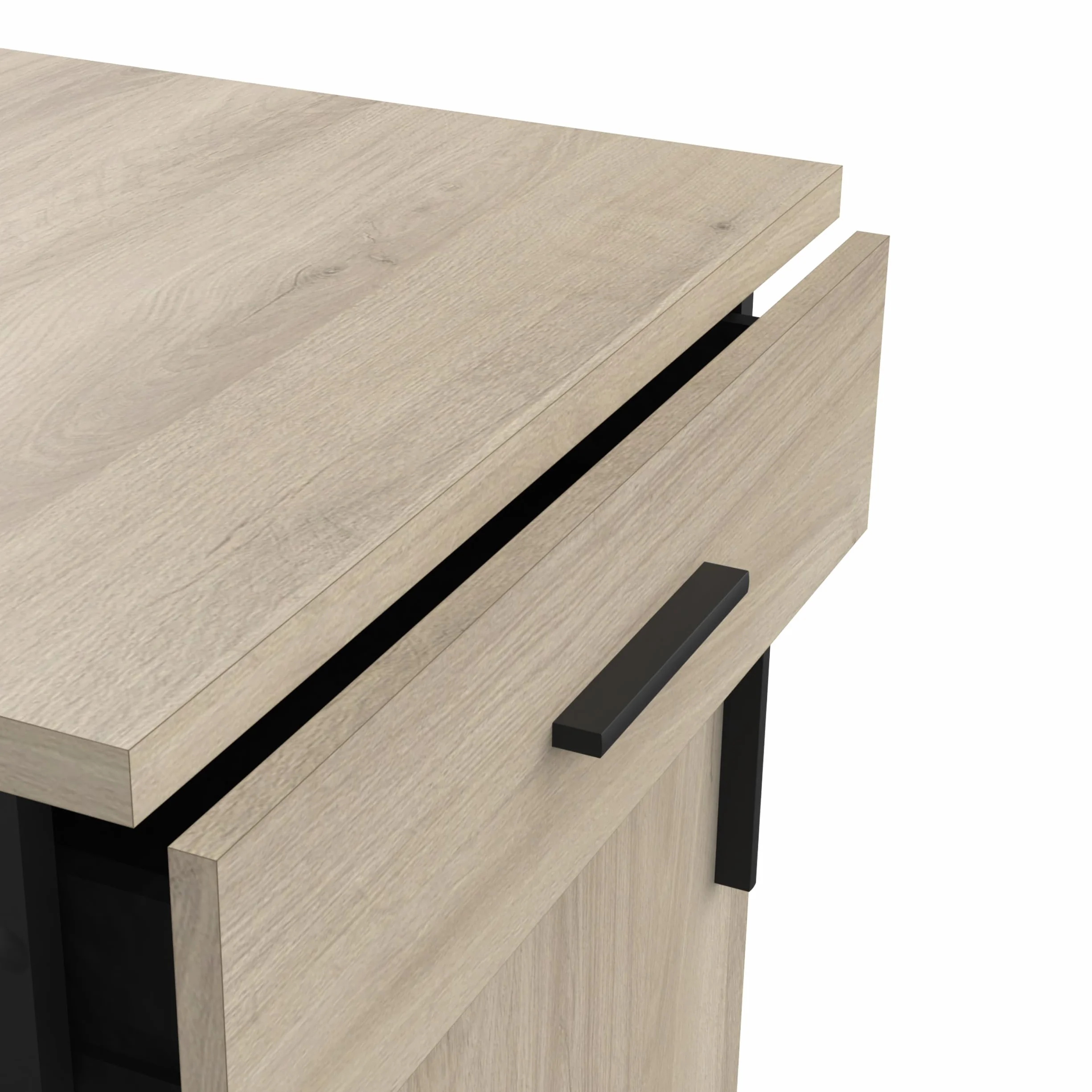 Demeyere Mueble bajo Cocina, 1 Puerta y 1 cajón, Origan, Fabricado en Francia, Garantía de 2 años, Madera de ingeniería, Kronberg/Negro Mate, L 60 x P 60 x H 85 cm