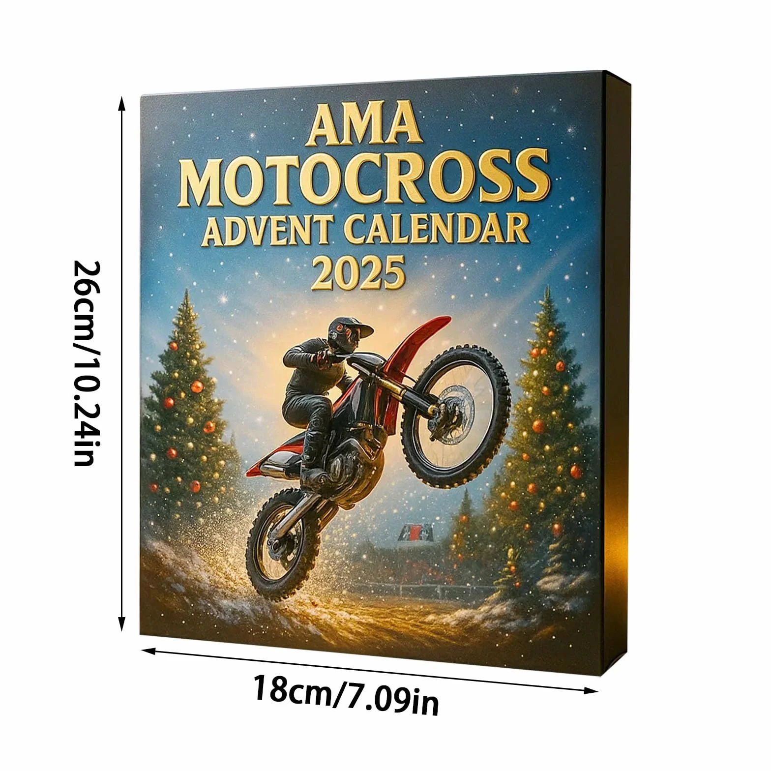 Calendario de Adviento Motocross 2025 - 24 Días Cuenta Regresiva Navidad con Mini Motos de Cross y Figuras de Corredor