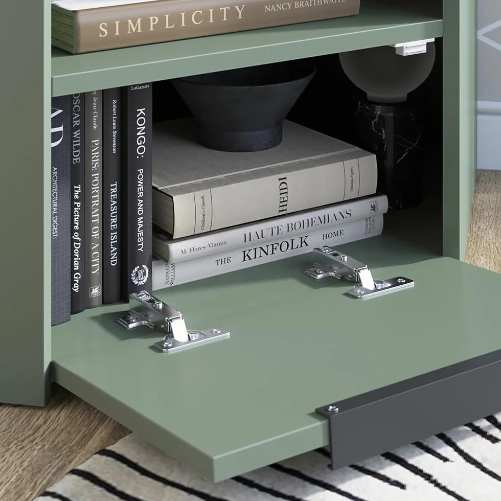Vicco Conjunto de salón Wido, Verde, 3 Partes, Apto para Montaje en Pared y combinable con Otros módulos