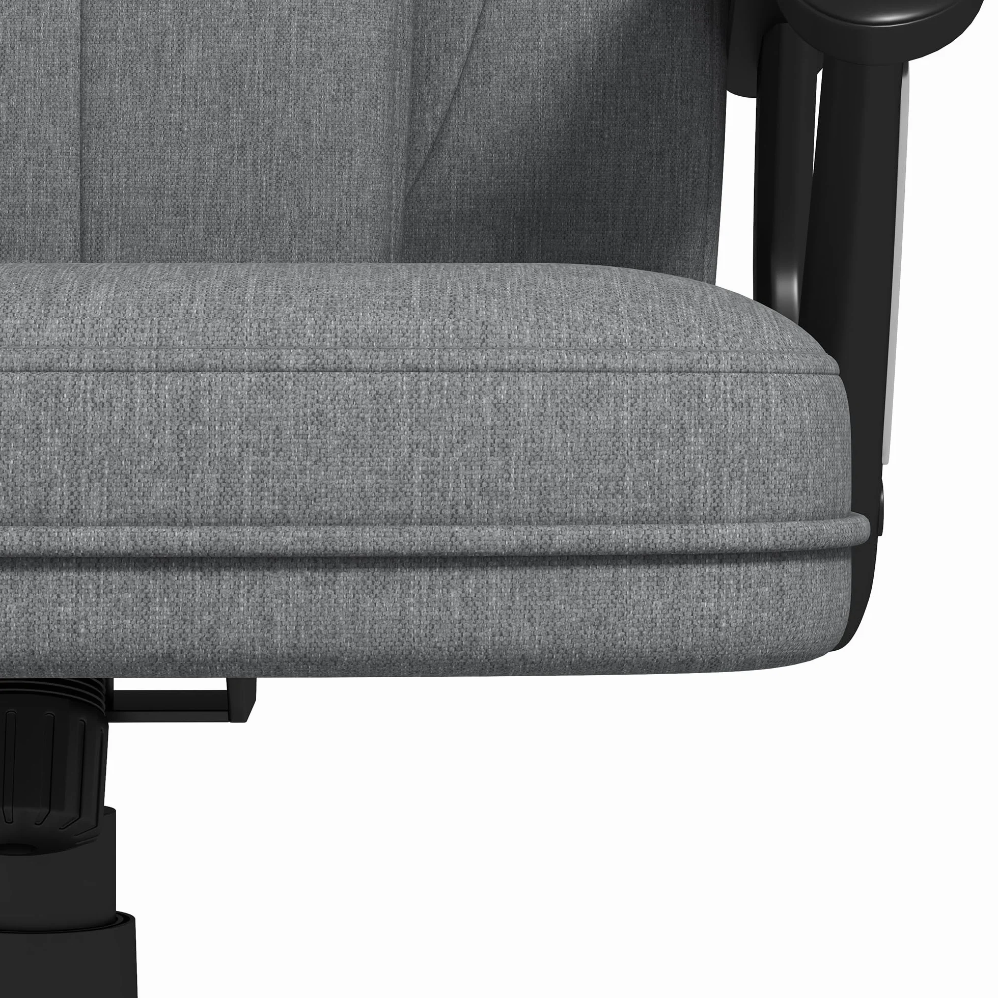Vinsetto Silla de Oficina Ergonómica Giratoria Tapizada en Tela con Respaldo Alto y Reposabrazos Ajustable 66x75x110-120 cm Gris