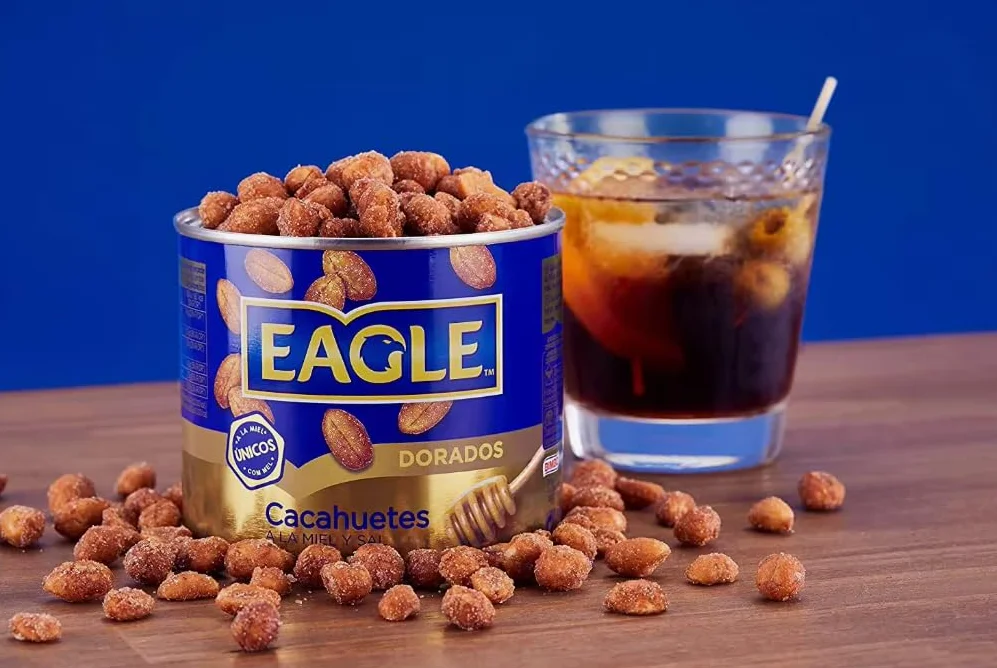 Eagle Cacahuetes a la Miel y Sal 250 g Snack Dulce y Salado Sin Gluten