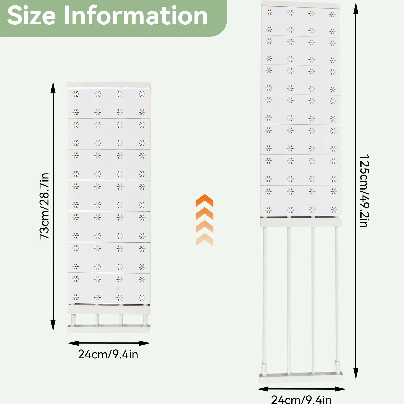 HERCHR Estante De Tensión De Armario Extensible, Tablero De Partición En Capas (73-125cm)