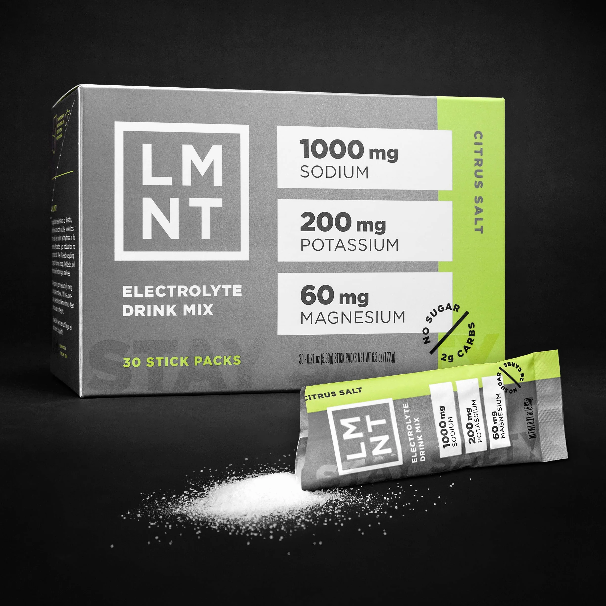 LMNT Keto Electrolyte Powder Packets Citrus Salt 30 Stick Packs