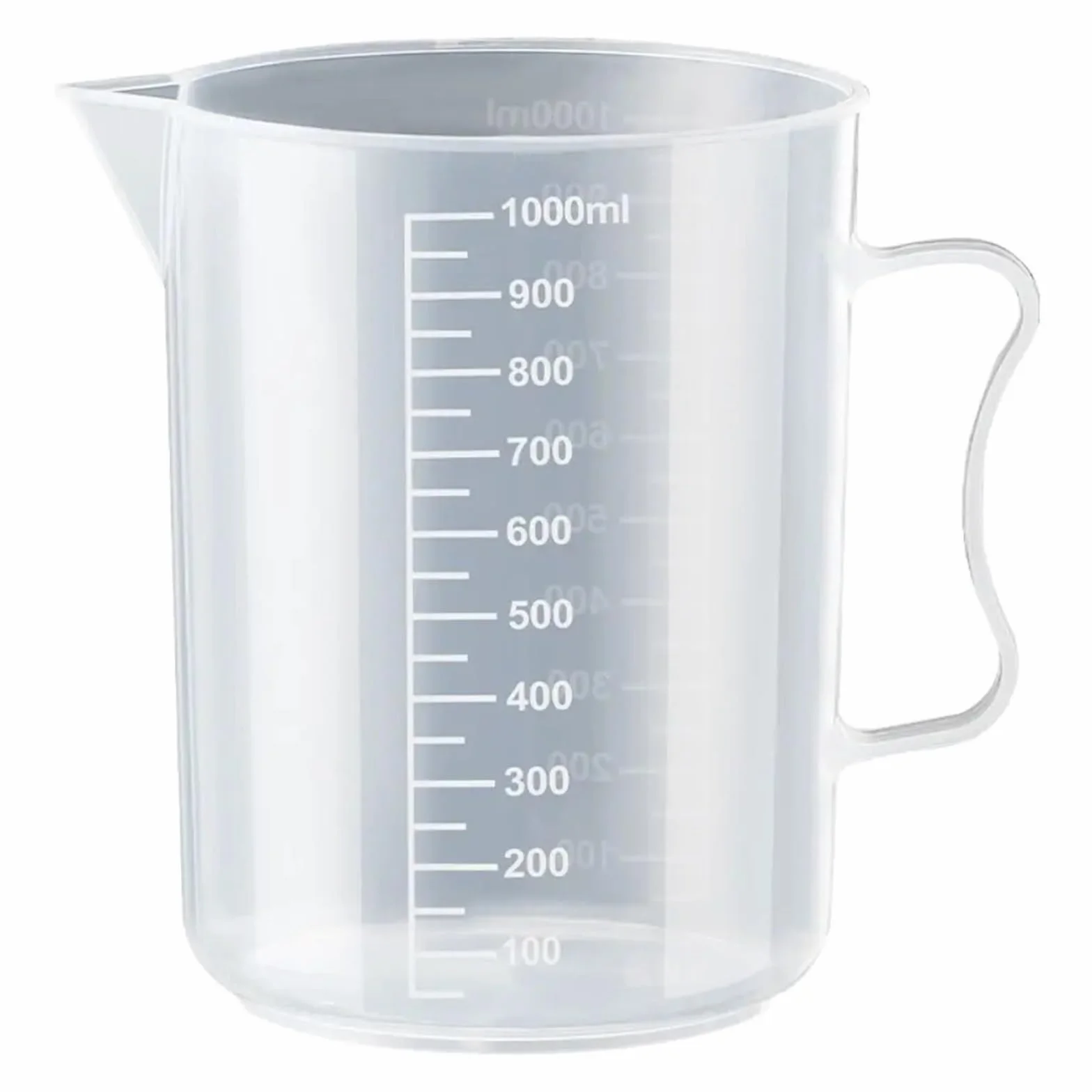 Vaso medidor graduado for repostería y cocina, vaso de laboratorio de plástico transparente con tapa, vaso mezclador transparente de gran capacidad(3500ml(with a lid))