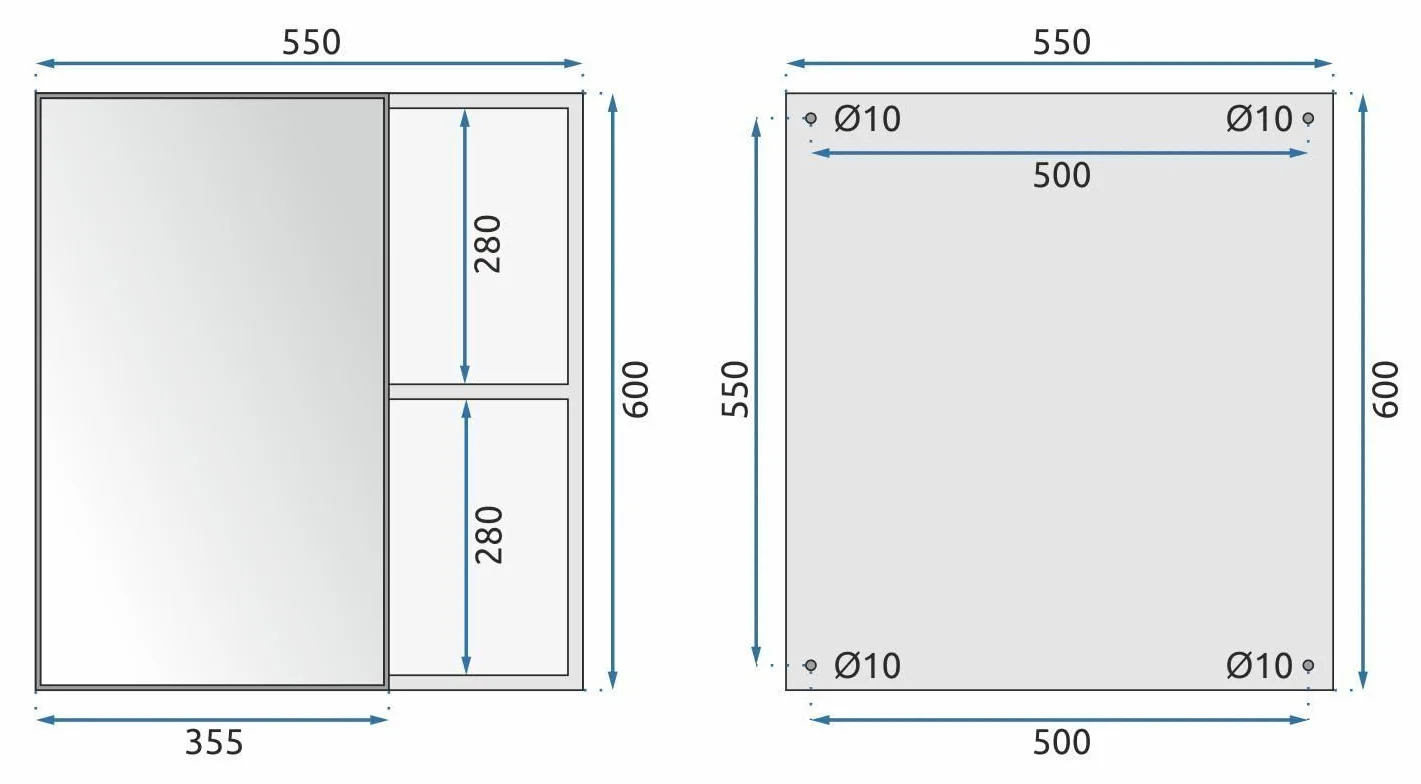 Rea Conjunto de Muebles de baño con Lavabo Aa18 Mario 60Cm White - 47X61X50CM