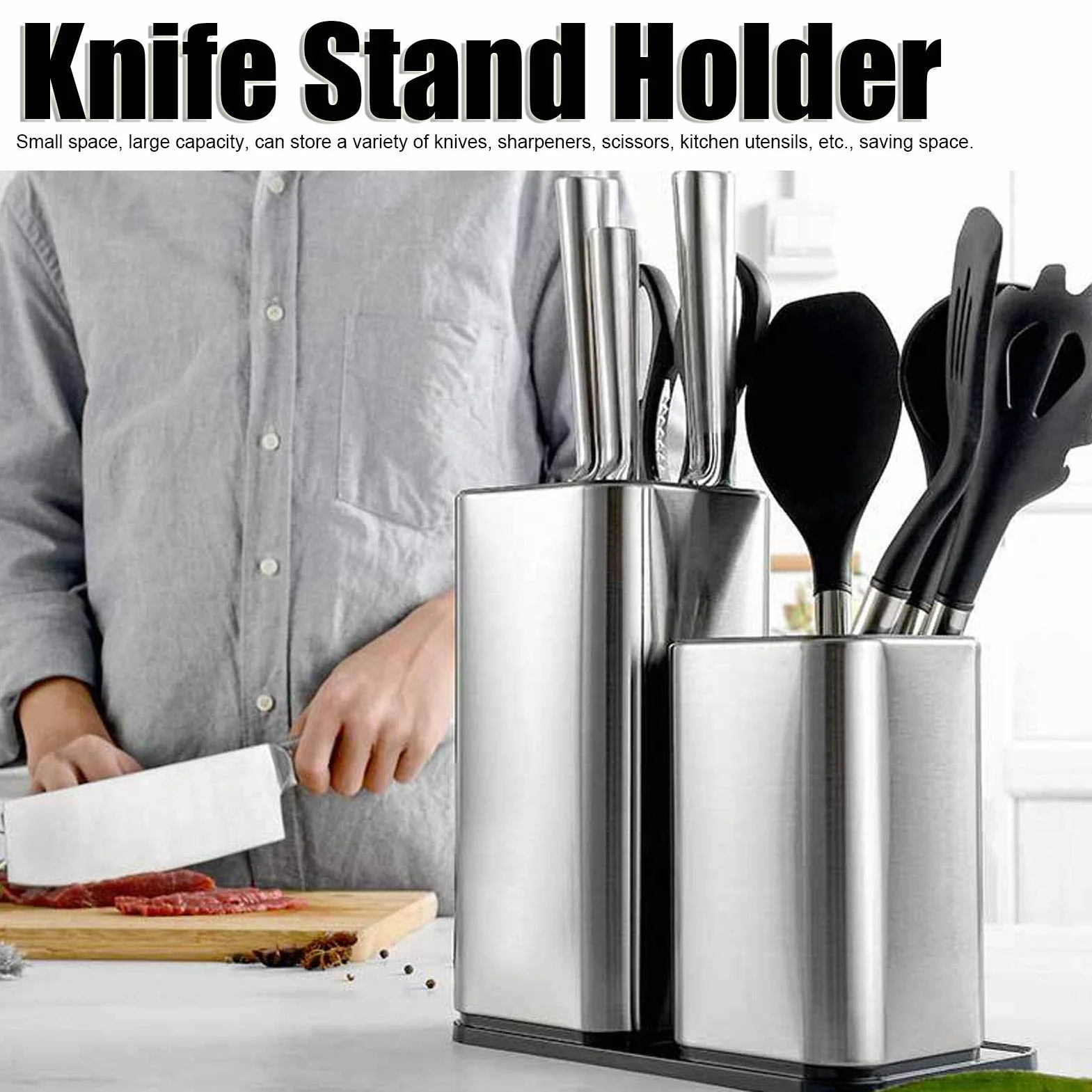 Soporte universal para bloque de cuchillos, porta cuchillos cocina para encimera