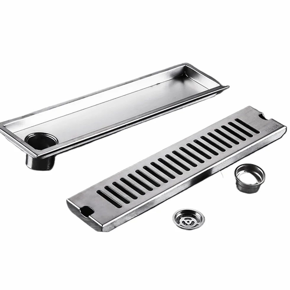Rejilla Desague Ducha 20-100cm Side Outlet Shower Drain Bathroom Drain | Stainless Steel Bathroom Floor Drainage Linear Waste Drain For Kithchen(60x10cm Side)