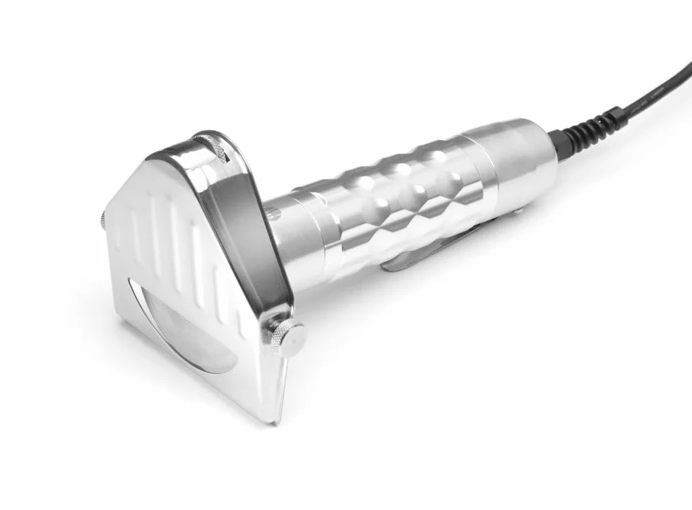 HENDI Cortador eléctrico para kebab, shawarma, gyros, corte ajustable 0,5-6mm, cuchilla: 8000 rpm, cuchillo eléctrico profesional para cortar carne, 80W, 230V, 232x120x(H)115mm, acero inoxidable